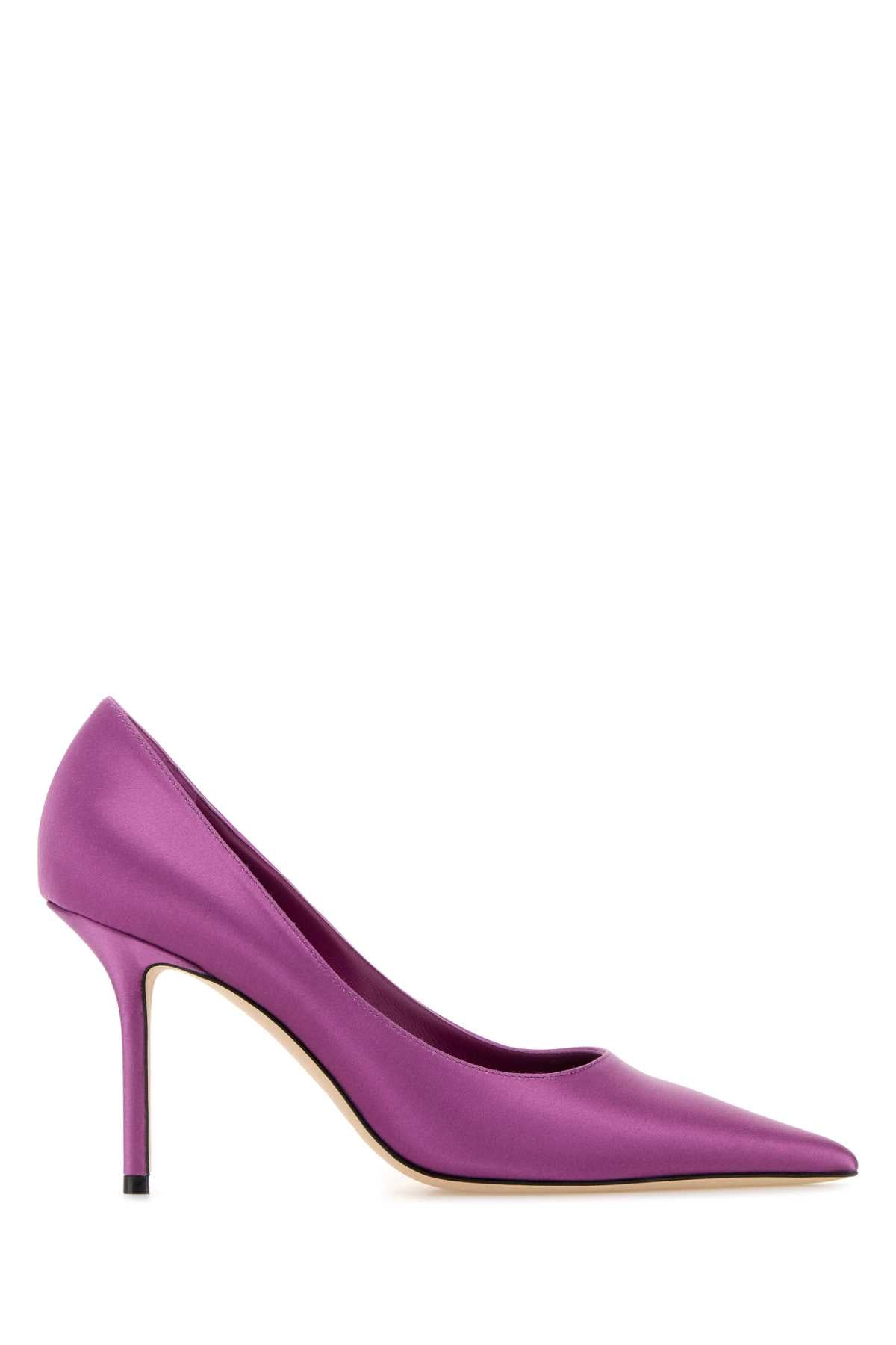 Jimmy Choo Women Purple Satin Love Pumps JIMMY CHOO
