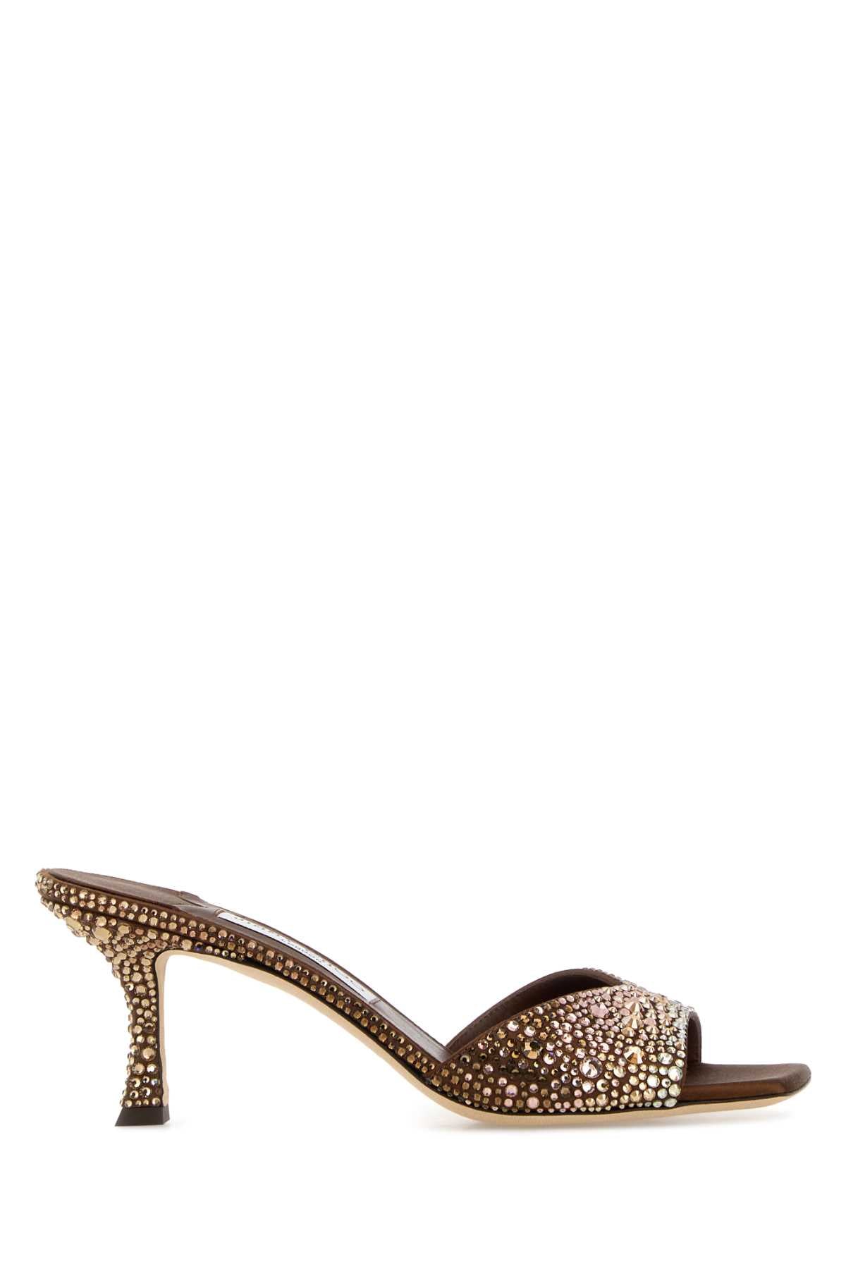 Jimmy Choo Women Embellished Satin Skye Mules JIMMY CHOO