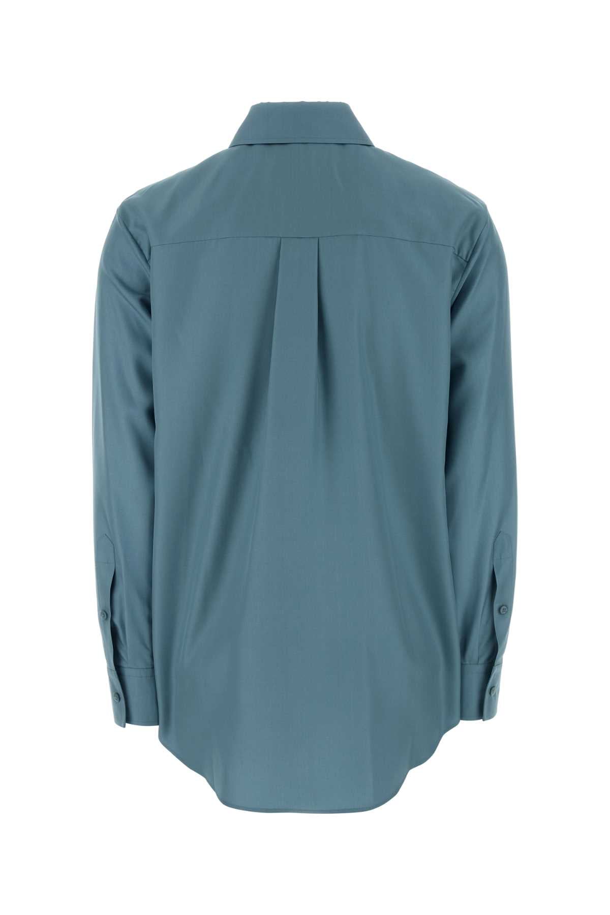 Fendi Women Air Force Blue Silk Shirt FENDI