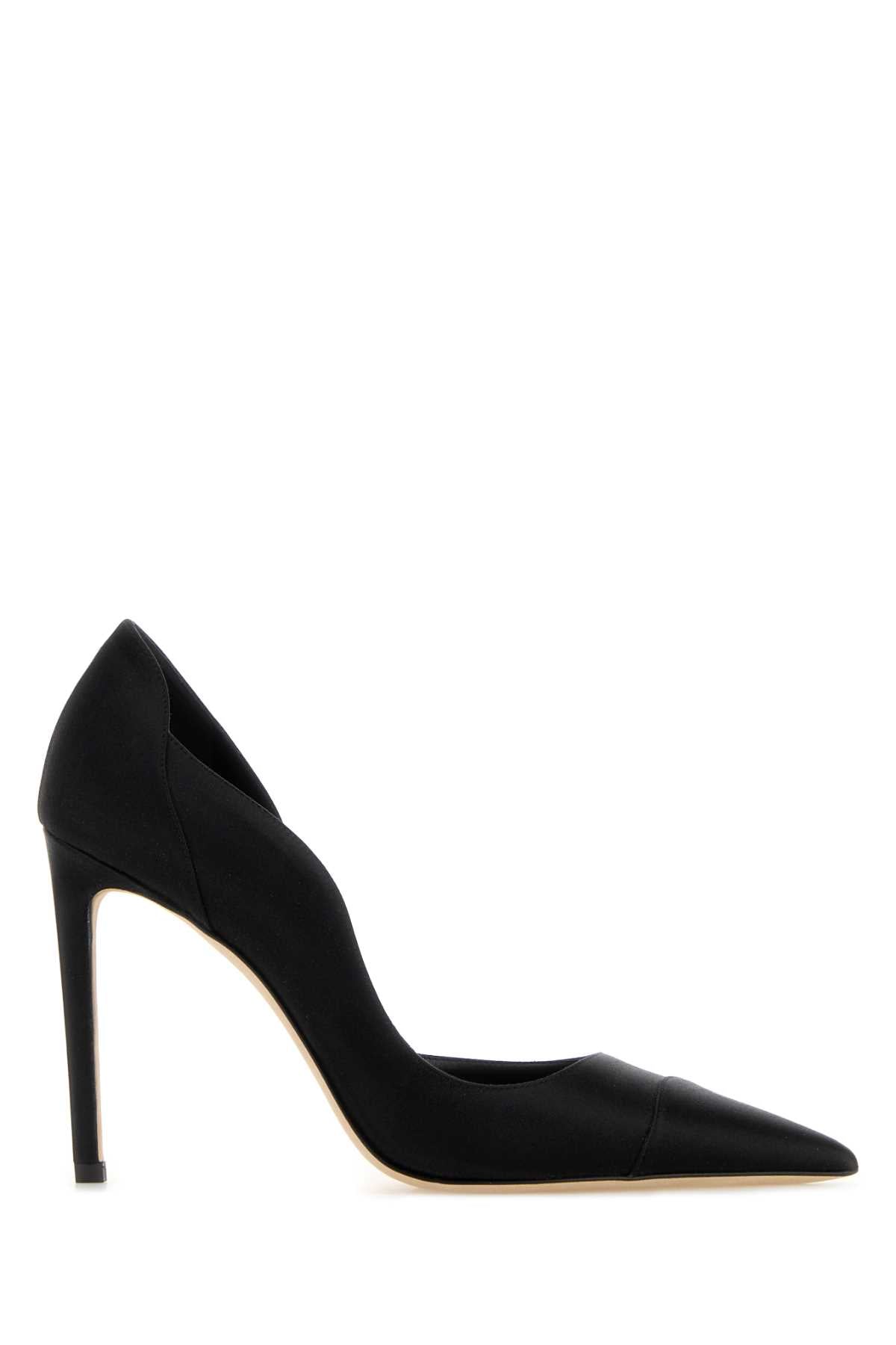 Jimmy Choo Women Black Satin Brigitte 100 Pumps JIMMY CHOO
