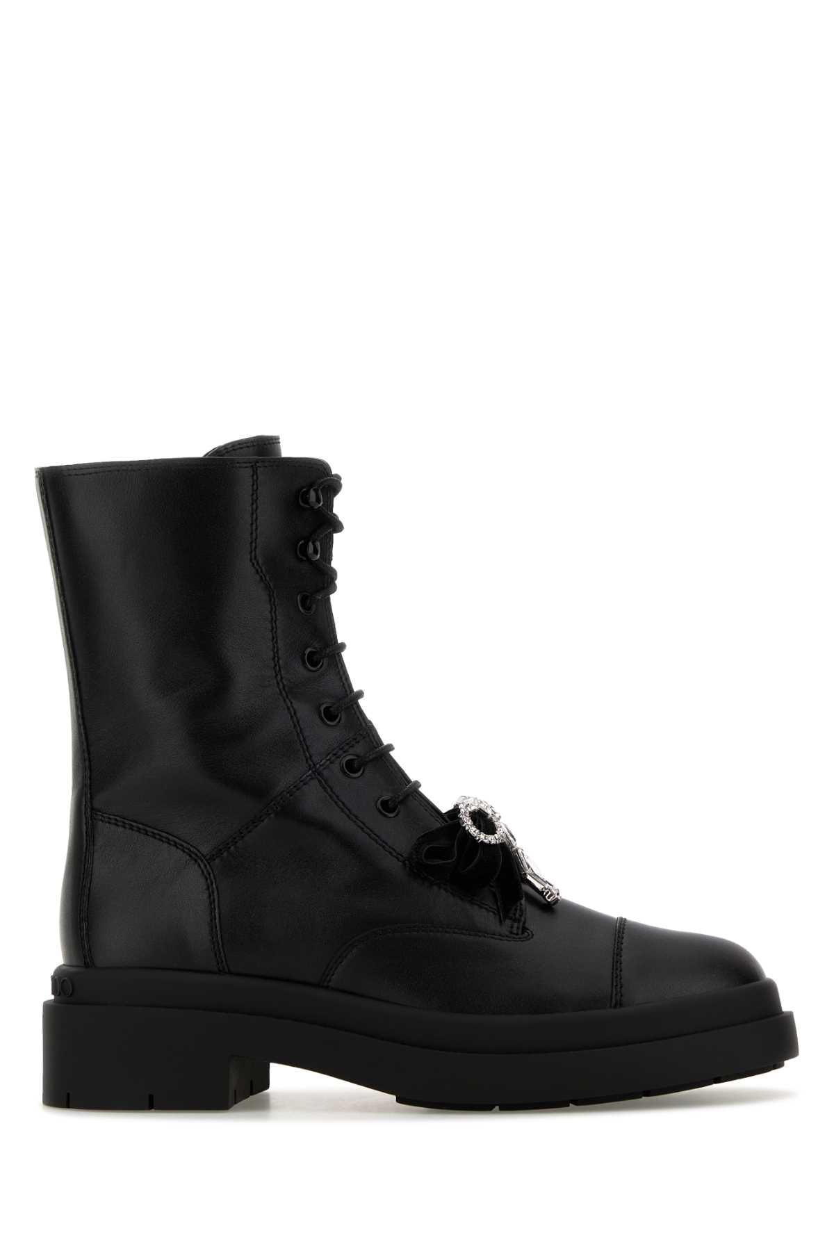 Jimmy Choo Women Black Leather Averi Boots JIMMY CHOO