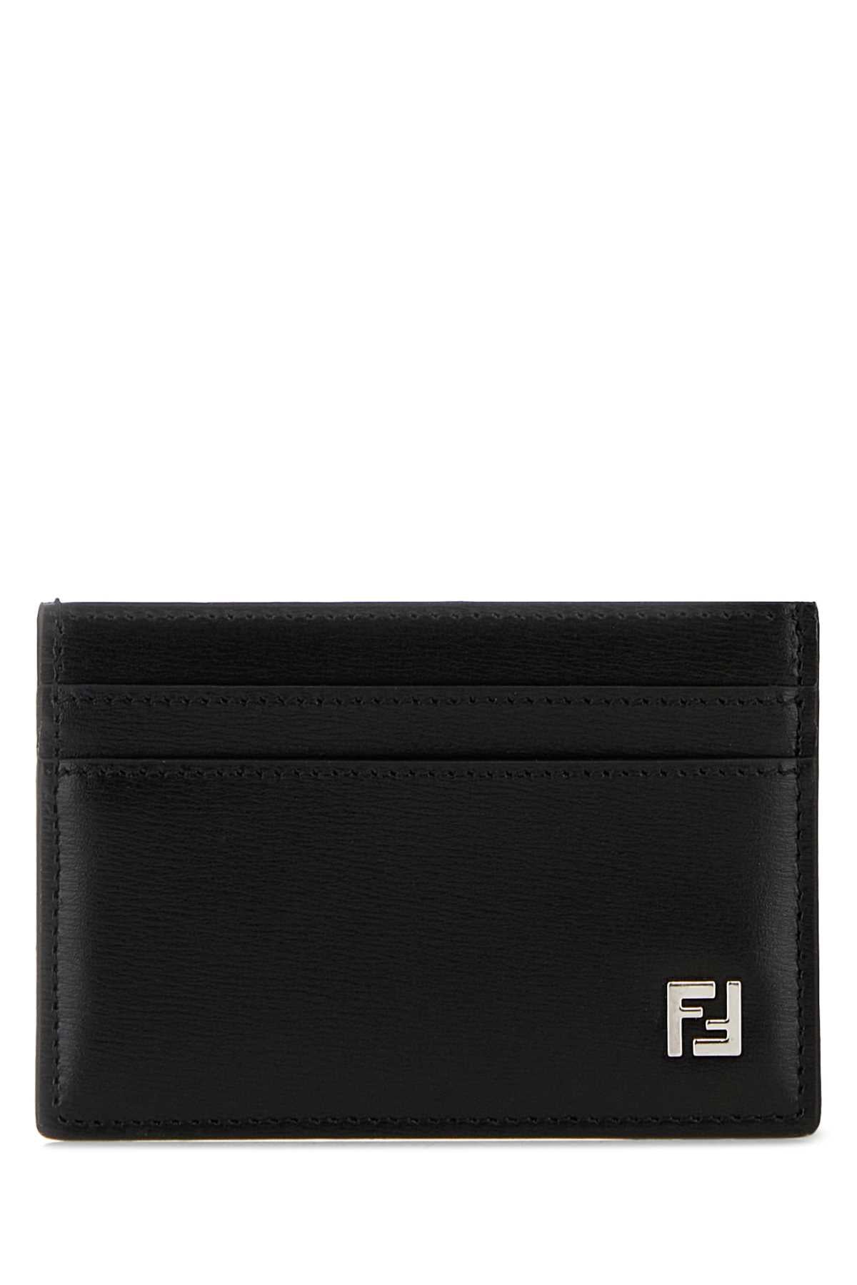 Fendi Men Black Leather Card Holder FENDI
