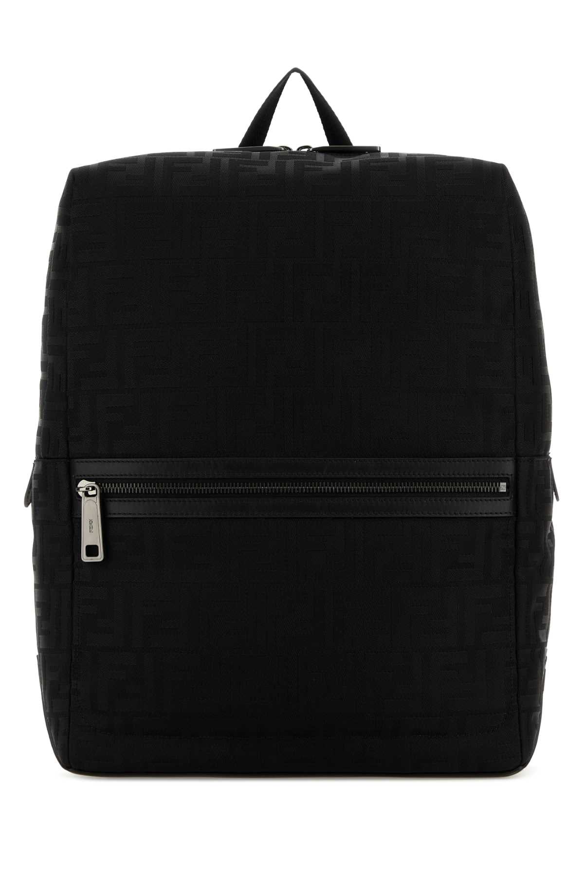 Fendi Men Black Canvas Fendi Lui Backpack FENDI