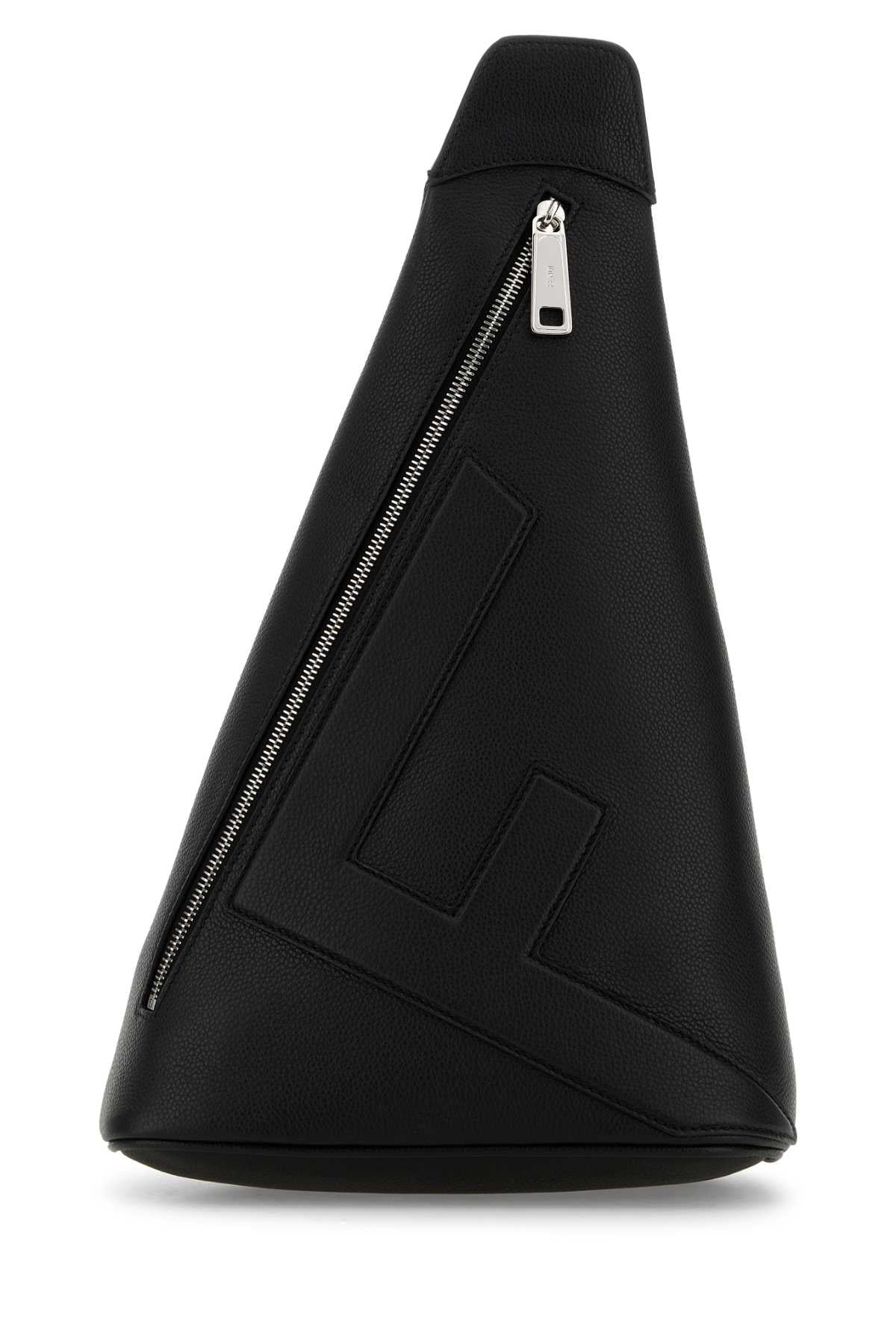 Fendi Men Black Leather Fendi Cono Backpack FENDI