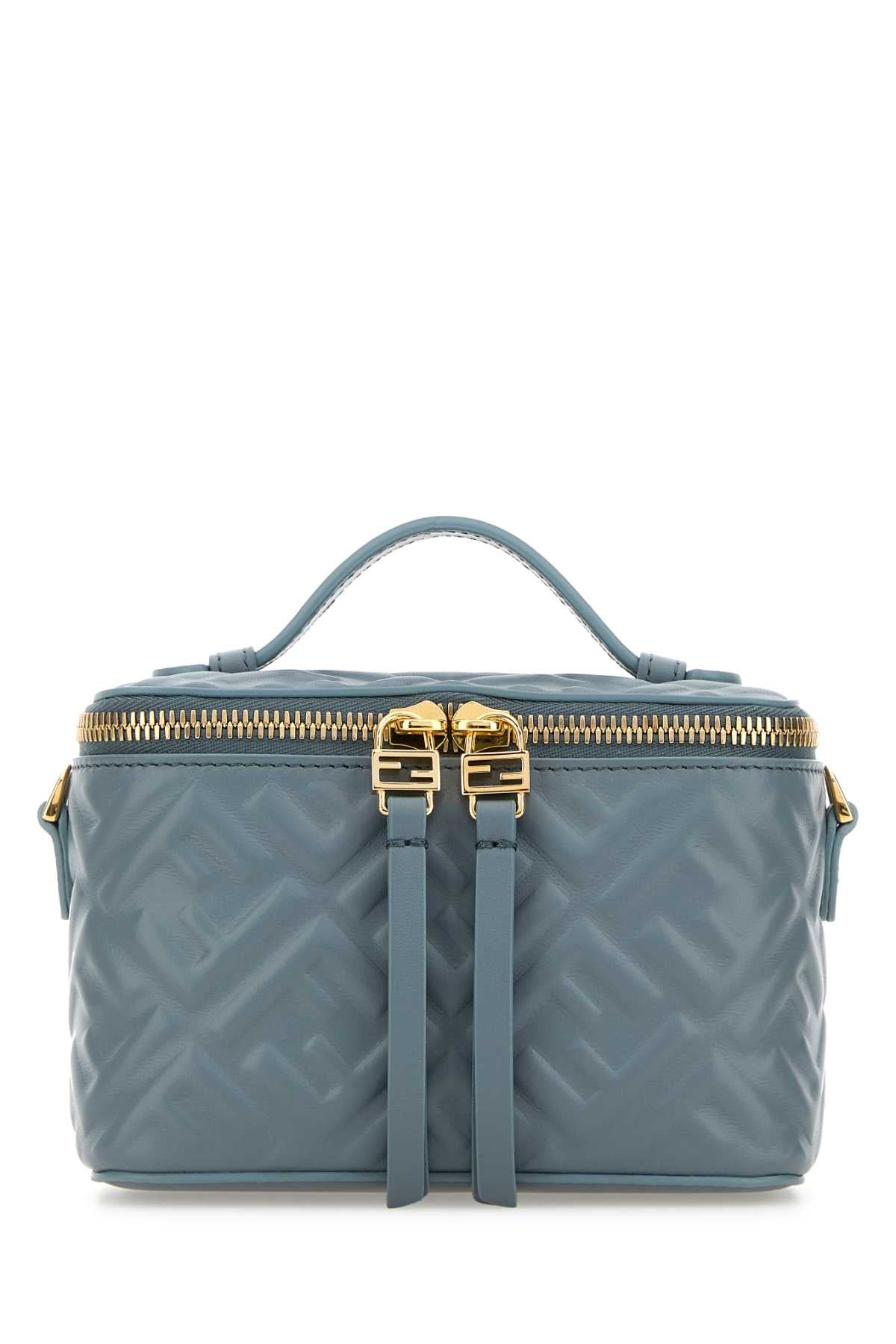 Fendi Women Cerulean Blue Leather Backpack FENDI