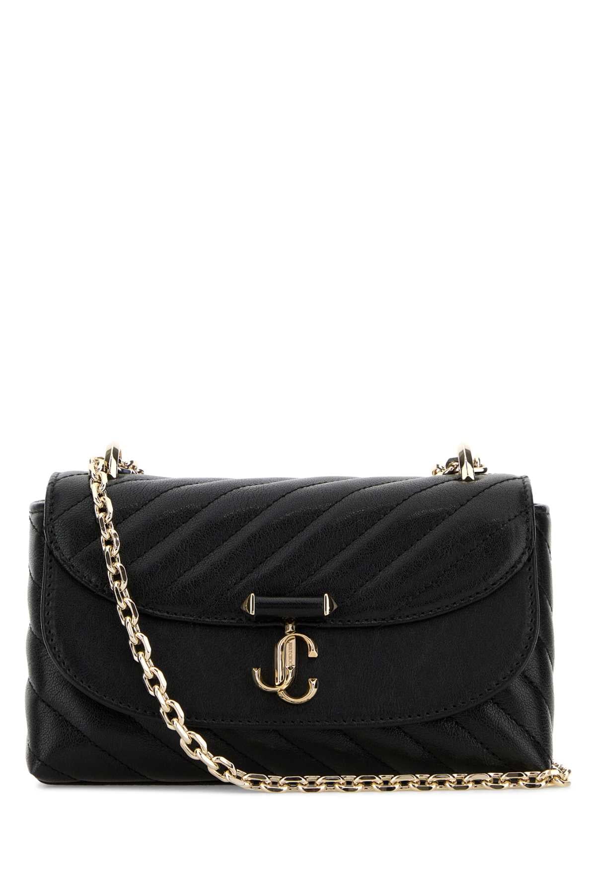Jimmy Choo Women Black Leather Curve Shoulder Bag JIMMY CHOO