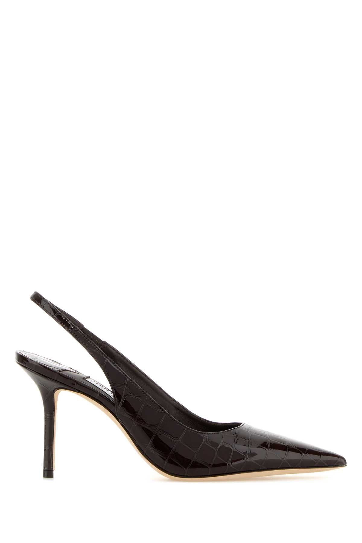Jimmy Choo Women Dark Brown Leather Love Pumps JIMMY CHOO