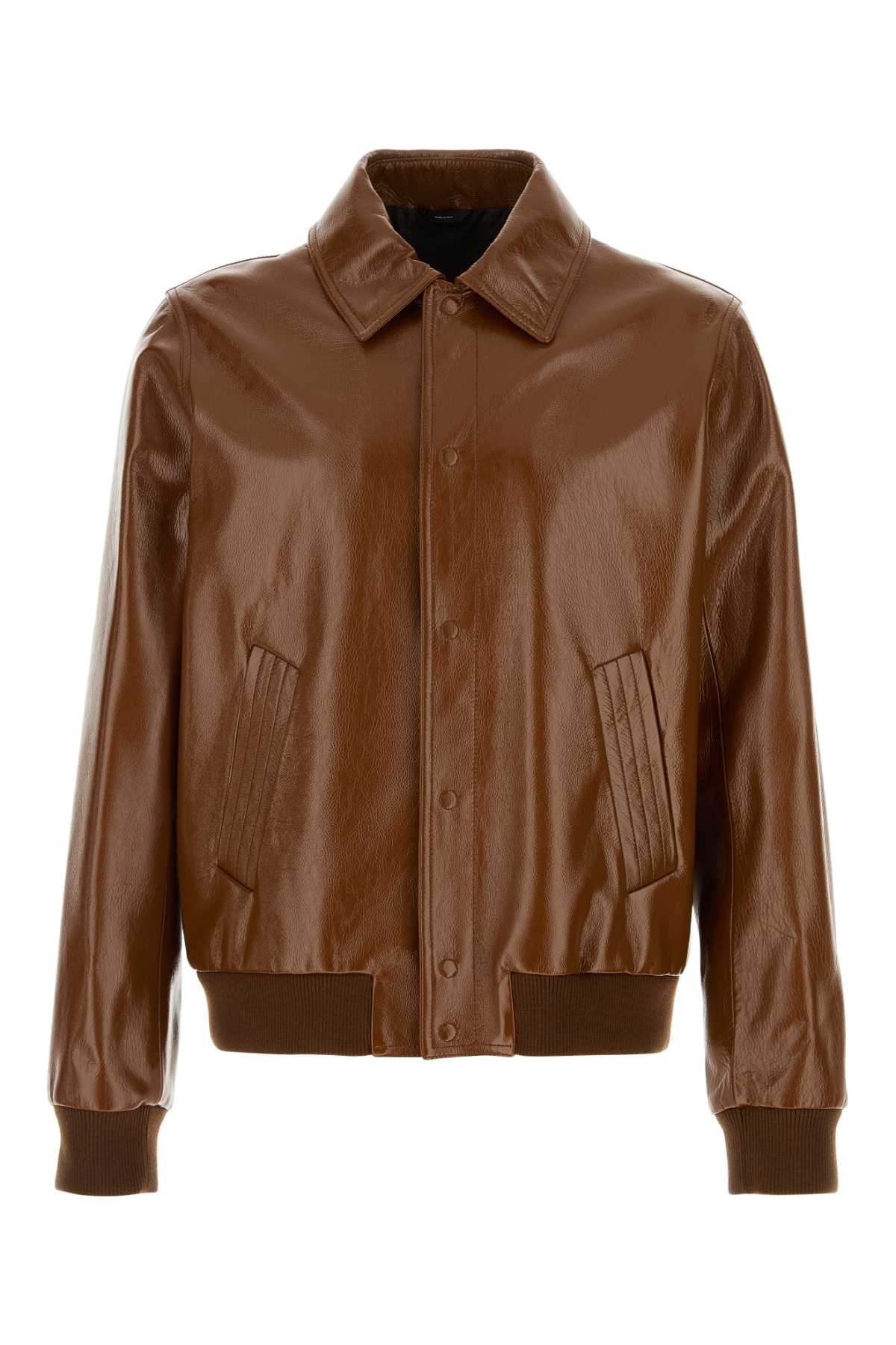 Fendi Men Brown Leather Jacket FENDI