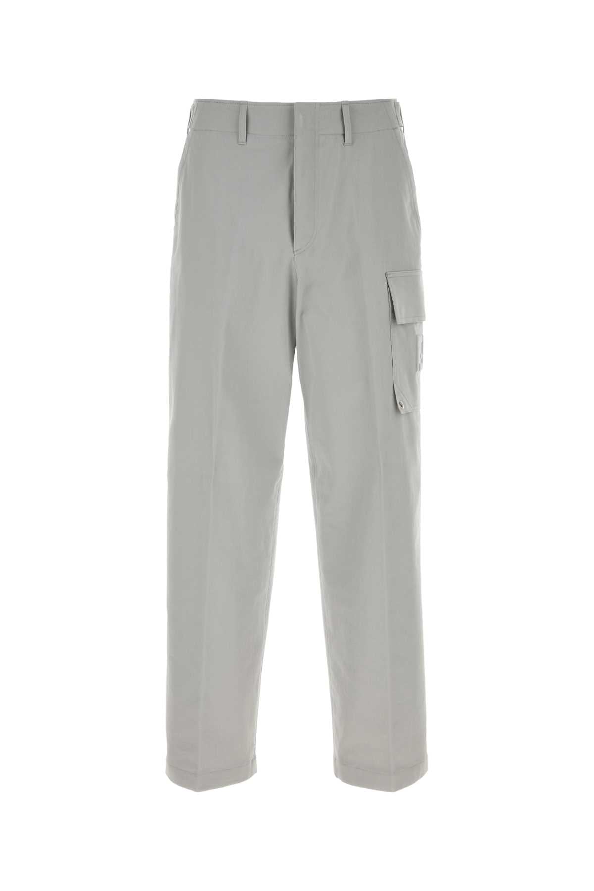 Fendi Men Light Grey Stretch Cotton Cargo Pant FENDI