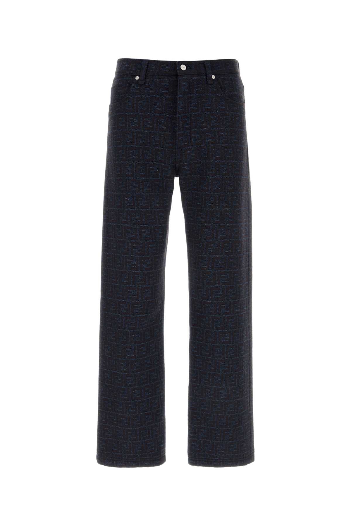 Fendi Men Embroidered Cotton Blend Pant FENDI
