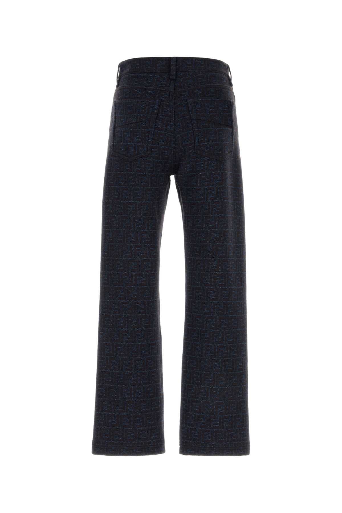 Fendi Men Embroidered Cotton Blend Pant FENDI