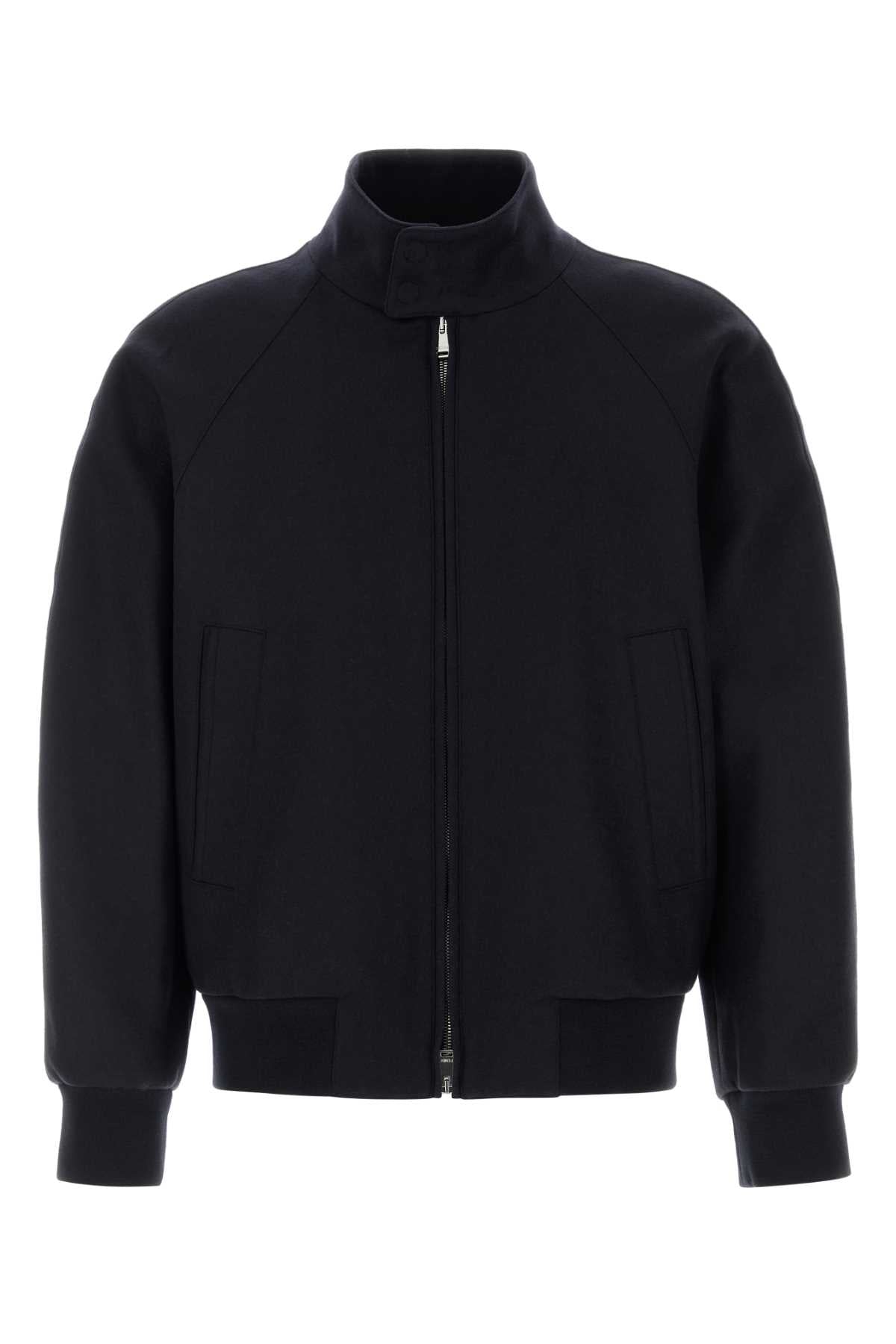 Fendi Men Midnight Blue Stretch Cashmere Jacket FENDI