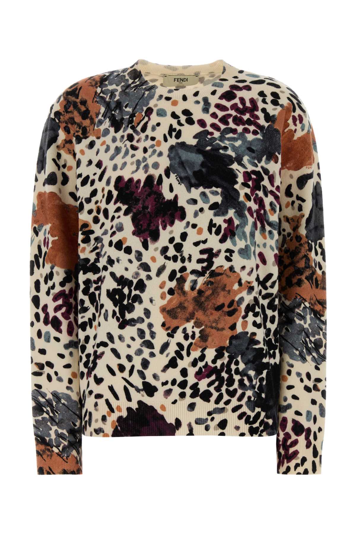 Fendi Women Printed Wool Blend Sweater FENDI