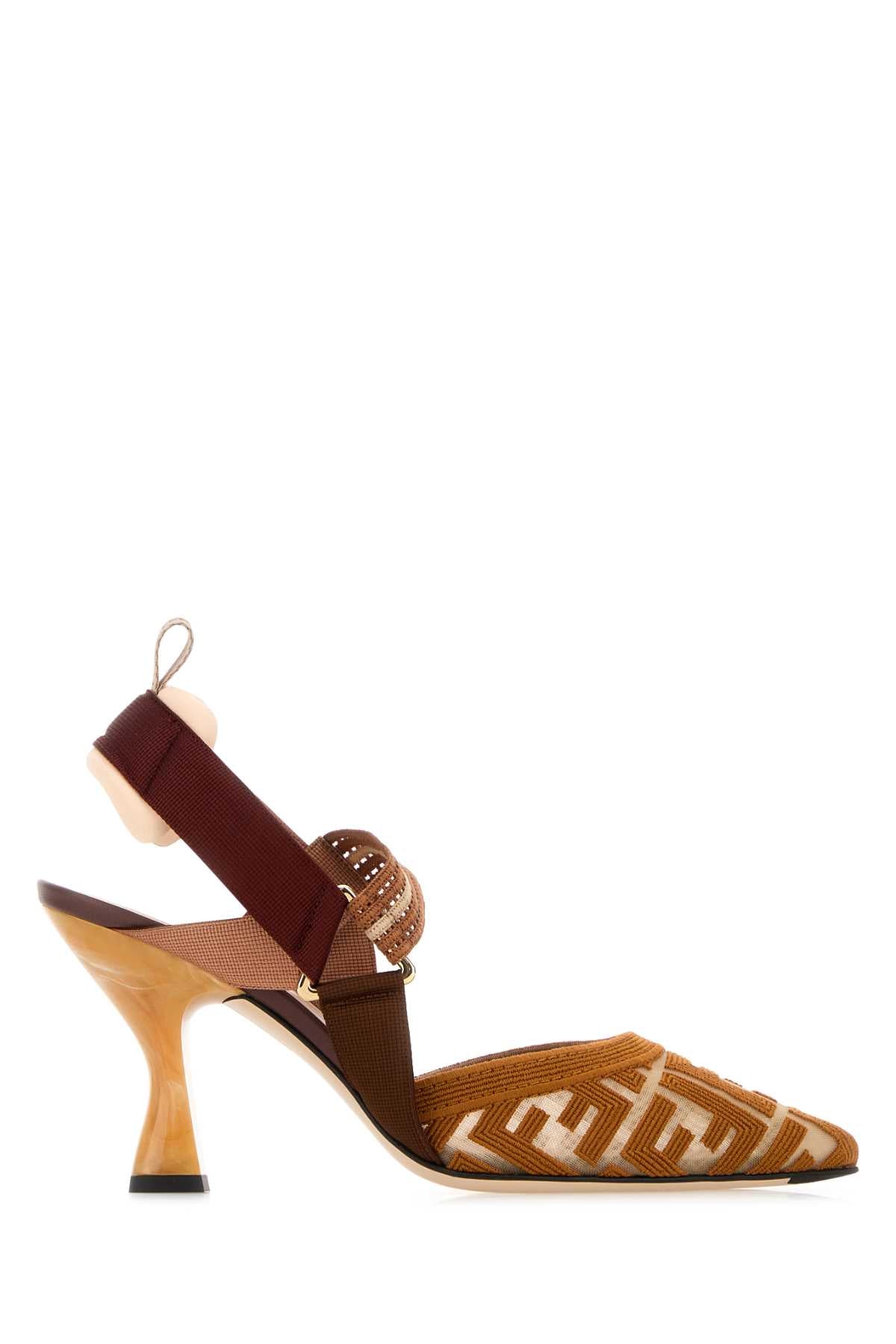 Fendi Women Multicolor Mesh Colibrã¬ Pumps FENDI