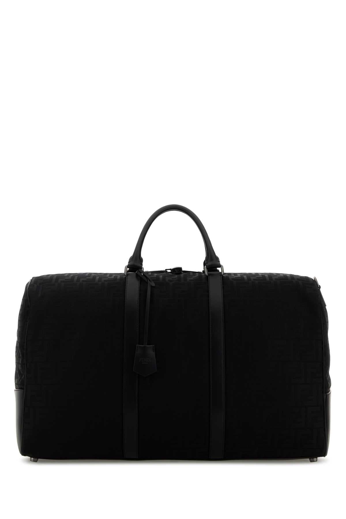 Fendi Men Black Fabric Large Ff Travel Bag