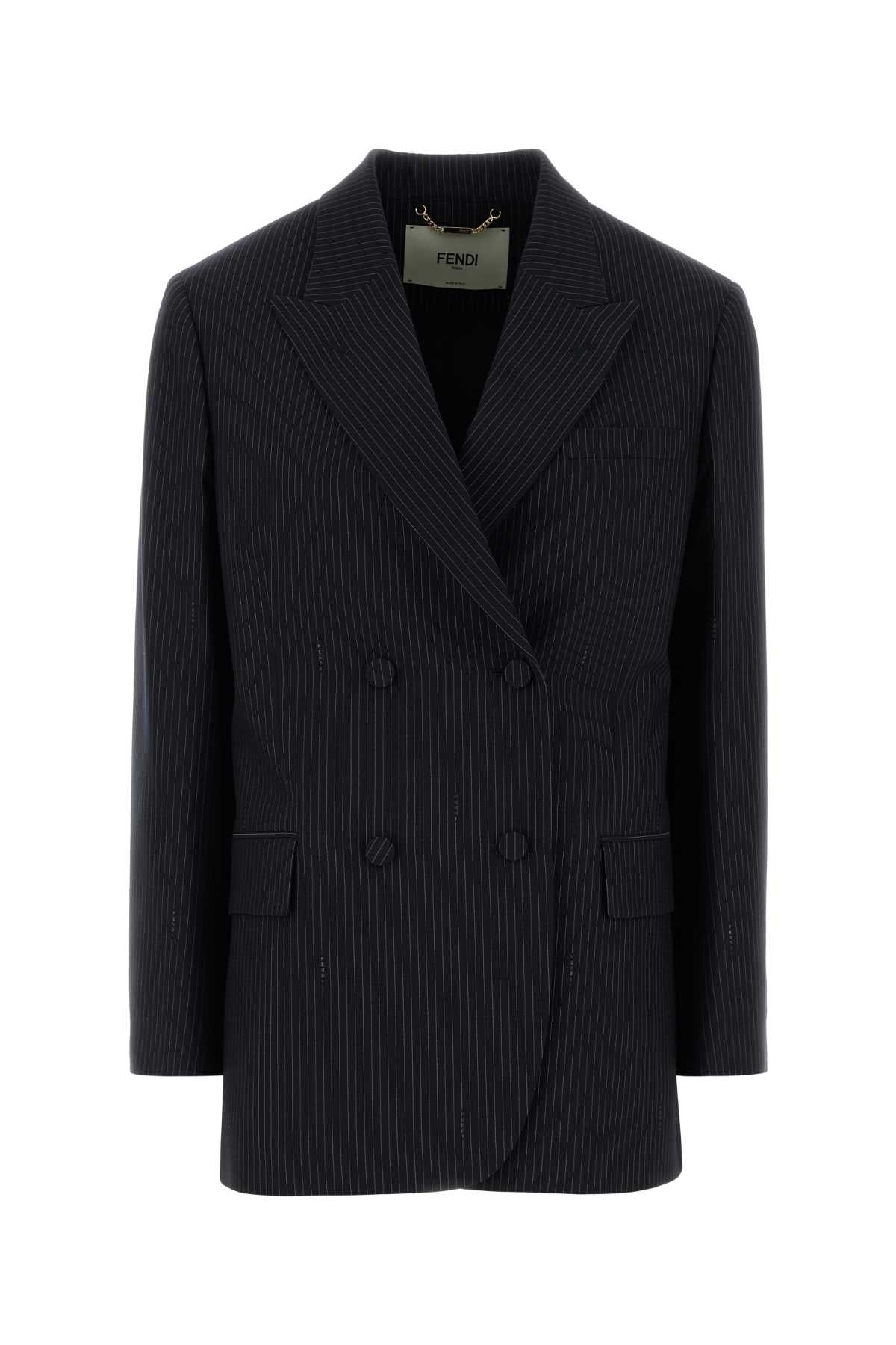 Fendi Women Embroidered Wool Blend Blazer FENDI