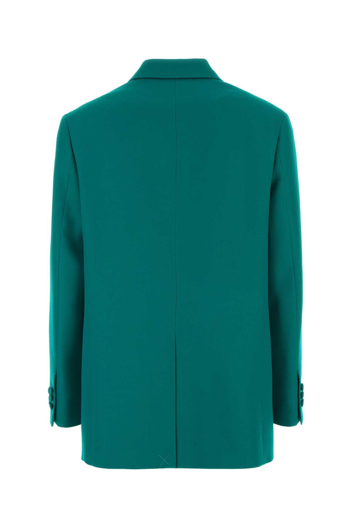 Fendi Women Turquoise Grain De Poudre Blazer FENDI