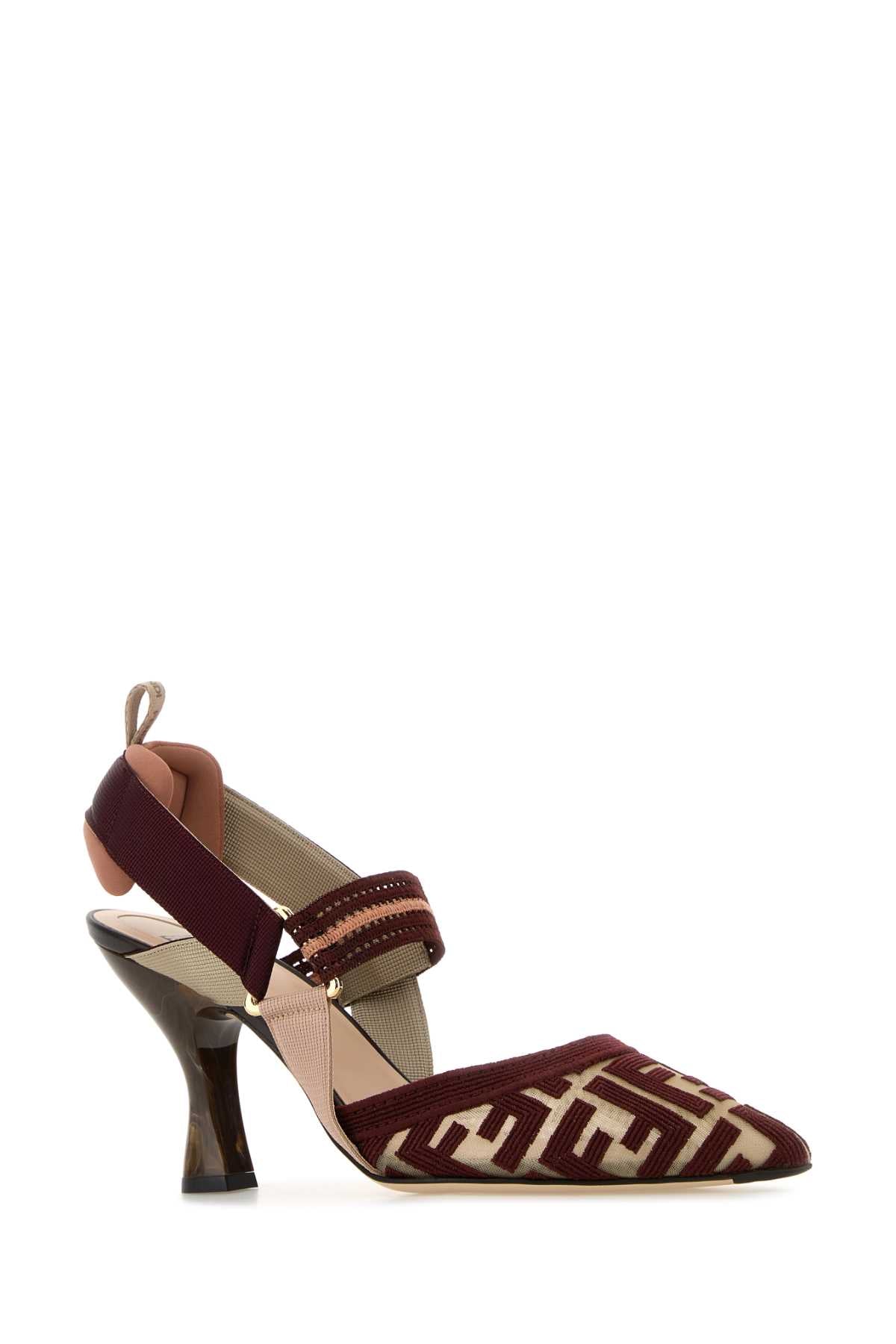 Fendi Women Multicolor Mesh Colibrã¬ Pumps FENDI
