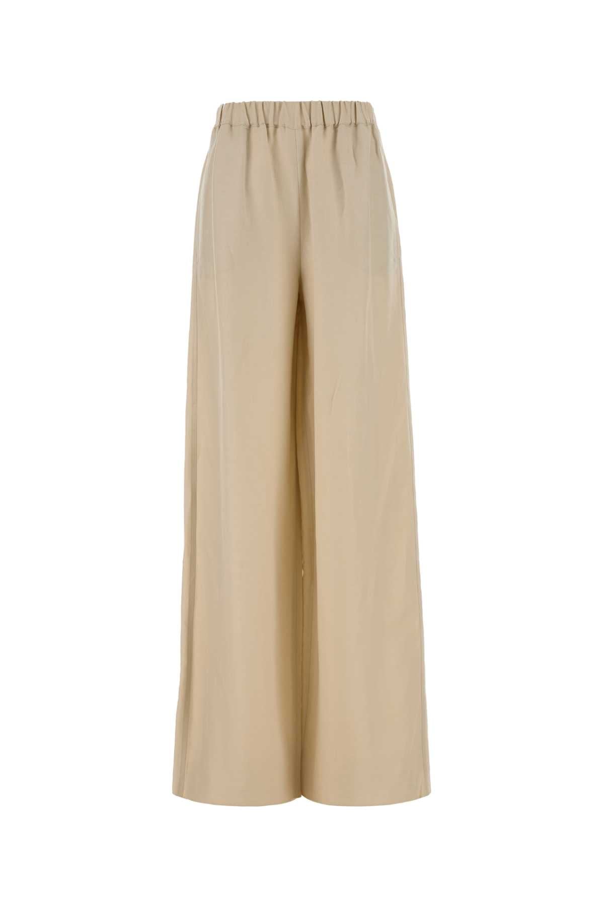Max Mara Women Sand Linen Blend Wide-Leg Moro Pant MAX MARA