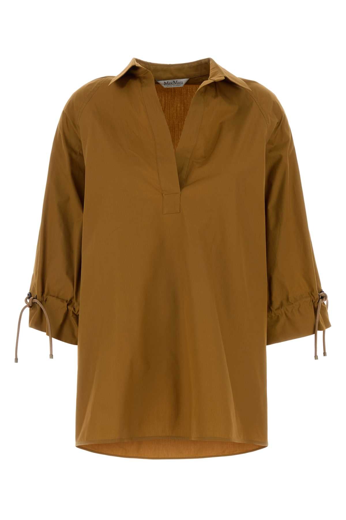 Max Mara Women Biscuit Poplin Adorni Blouse MAX MARA
