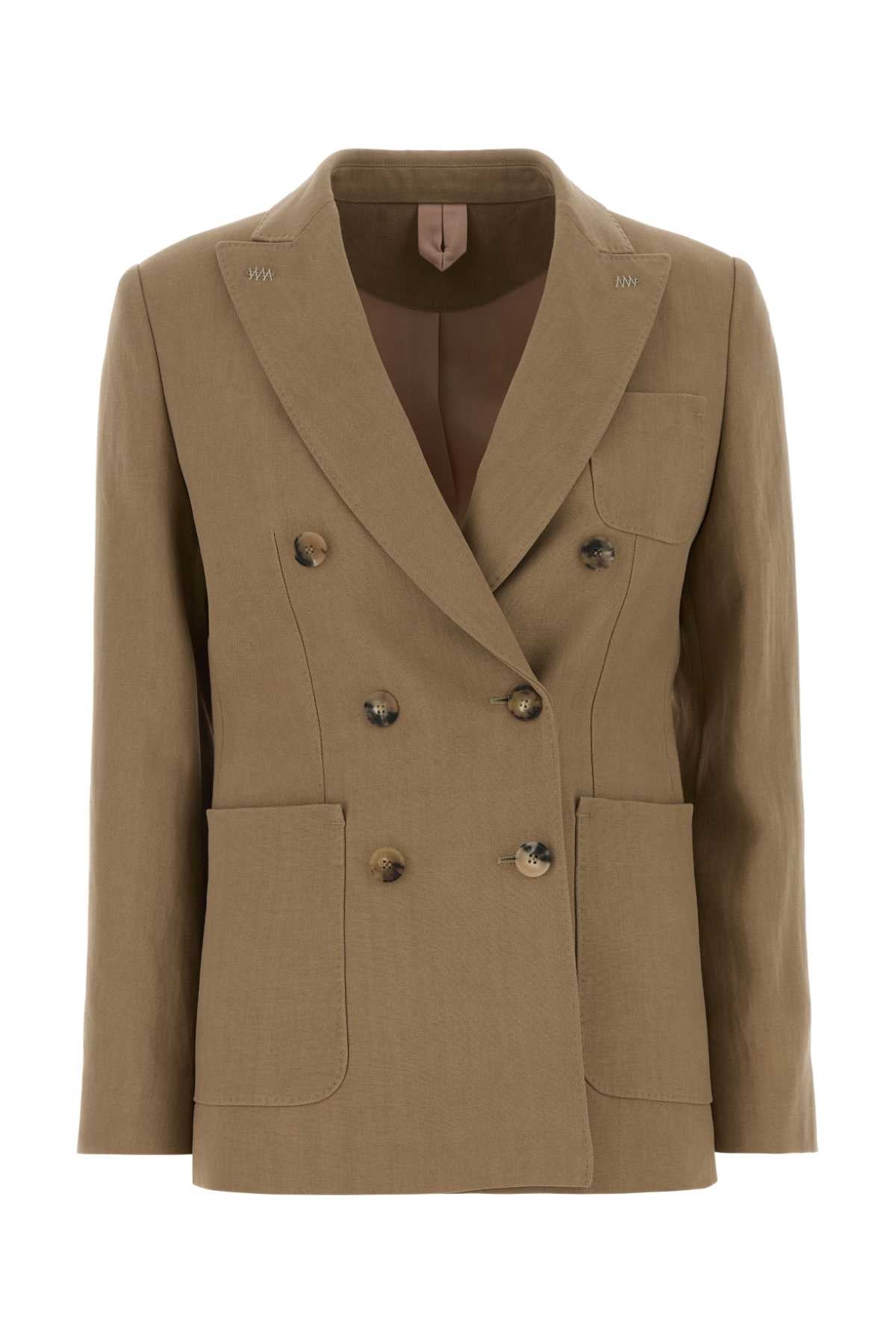 Max Mara Women Camel Hamp Gel Blazer MAX MARA