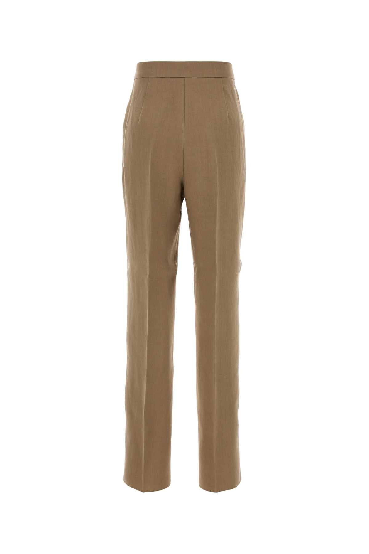 Max Mara Women Beige Hemp Abate Pant MAX MARA