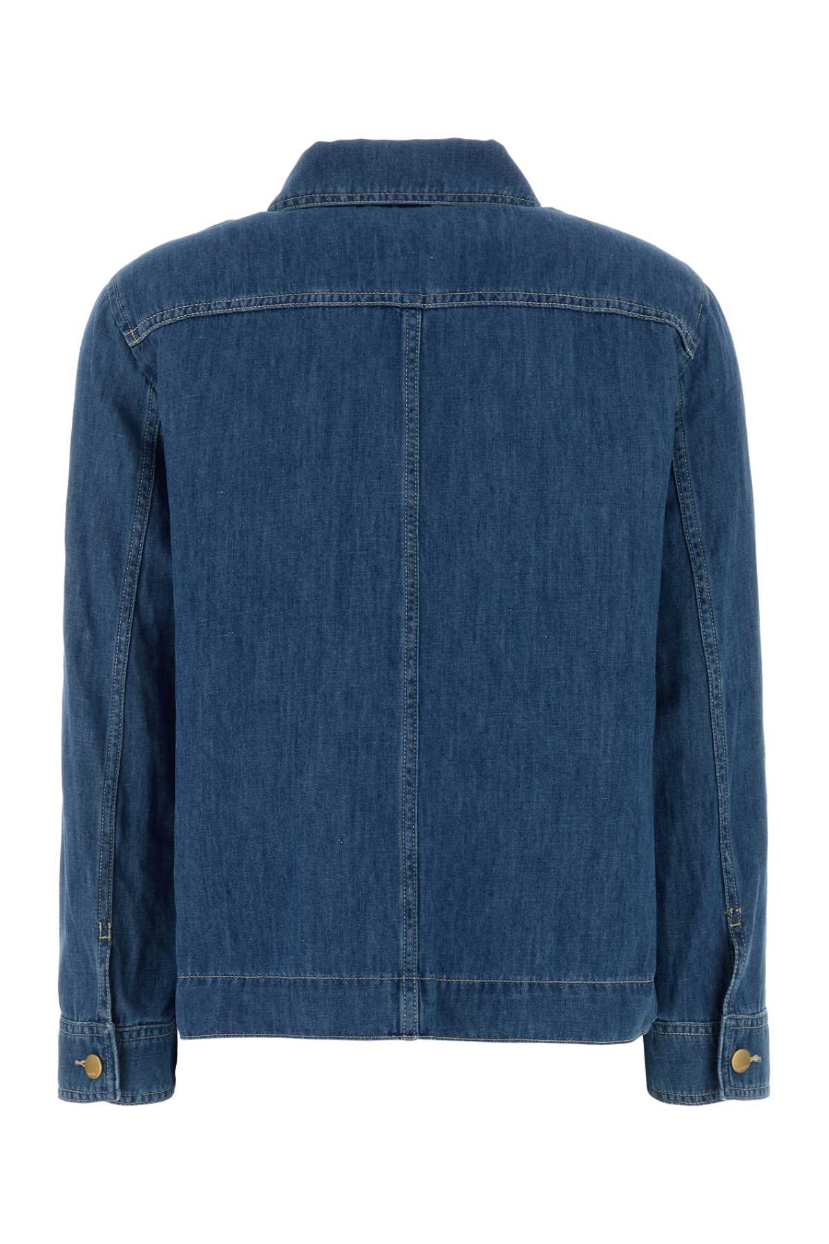 S Maxmara Women Blue Chambray Galante Shirt S MAX MARA