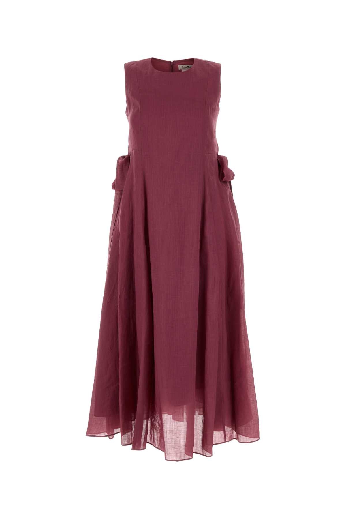 S Maxmara Women Tyrian Purple Ramie Aquile Dress S MAX MARA