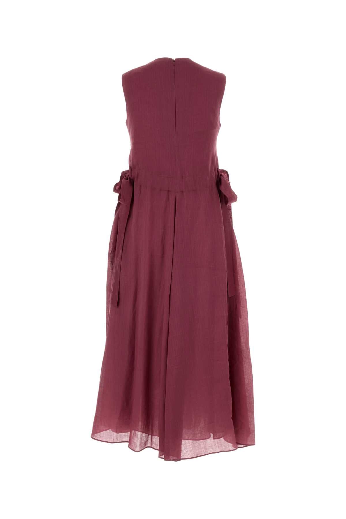 S Maxmara Women Tyrian Purple Ramie Aquile Dress S MAX MARA