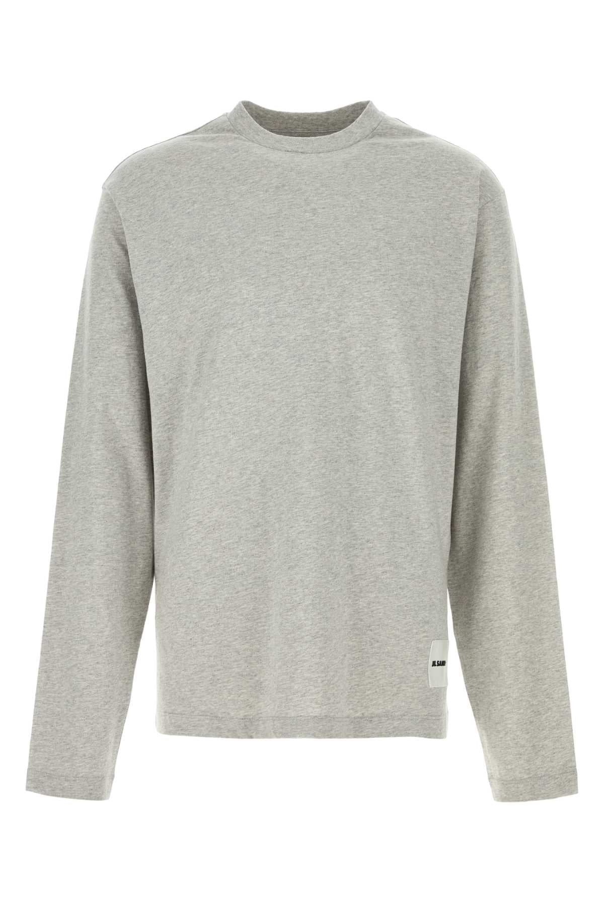 Jil Sander Men Grey Cotton T-Shirt Set JIL SANDER