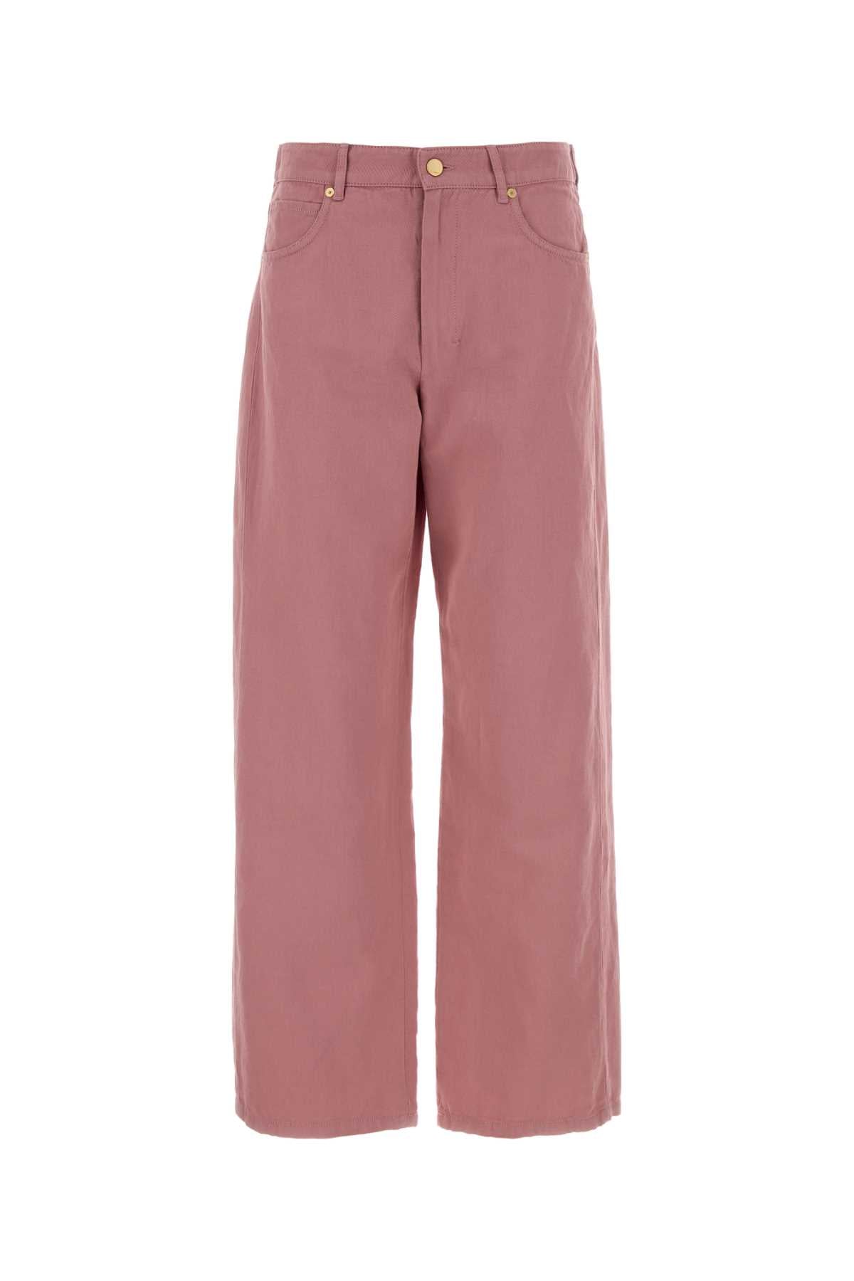 S Maxmara Women Pink Cotton Blend Onorata Pant S MAX MARA
