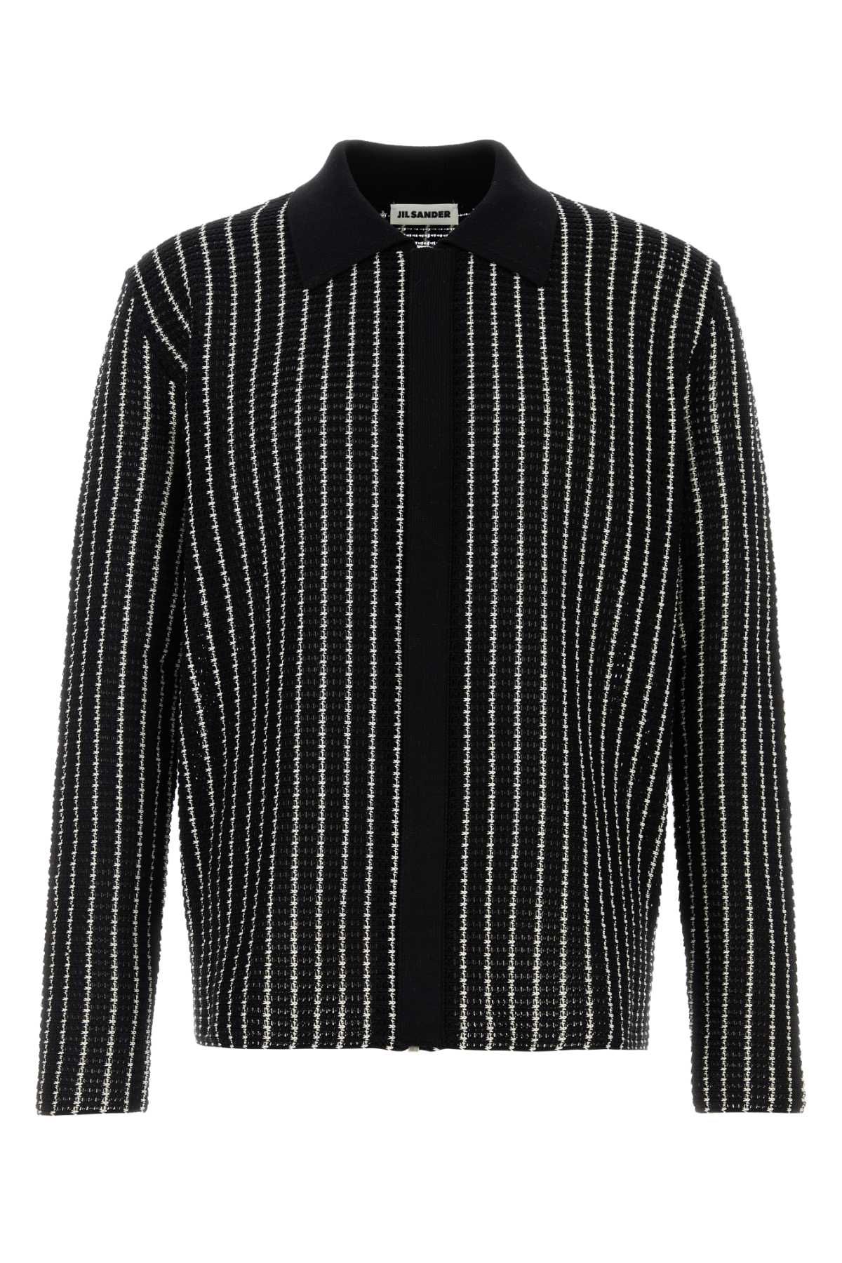 Jil Sander Men Embroidered Crochet Cardigan