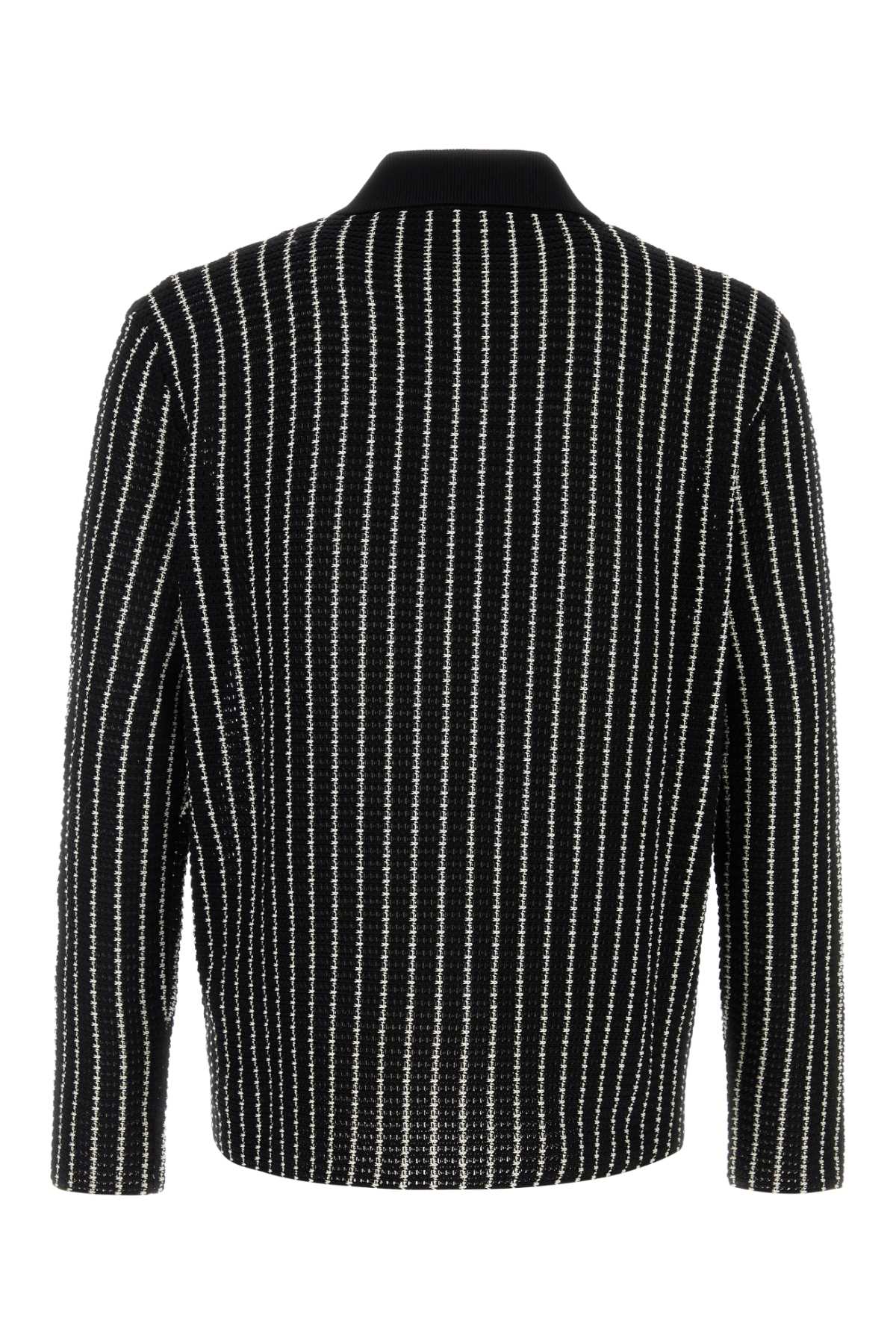 Jil Sander Men Embroidered Crochet Cardigan