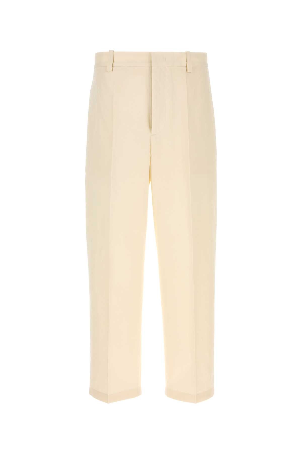 Jil Sander Men Ivory Cotton Pant JIL SANDER