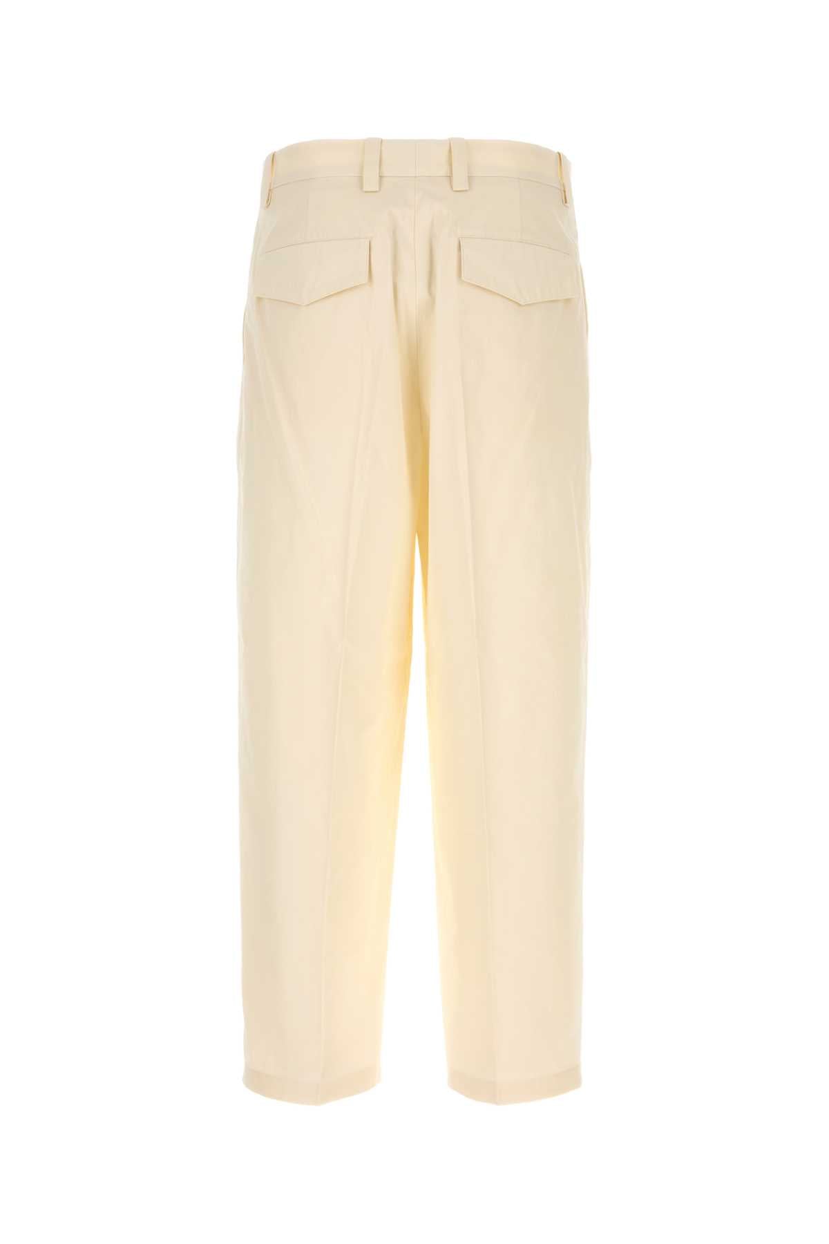 Jil Sander Men Ivory Cotton Pant JIL SANDER