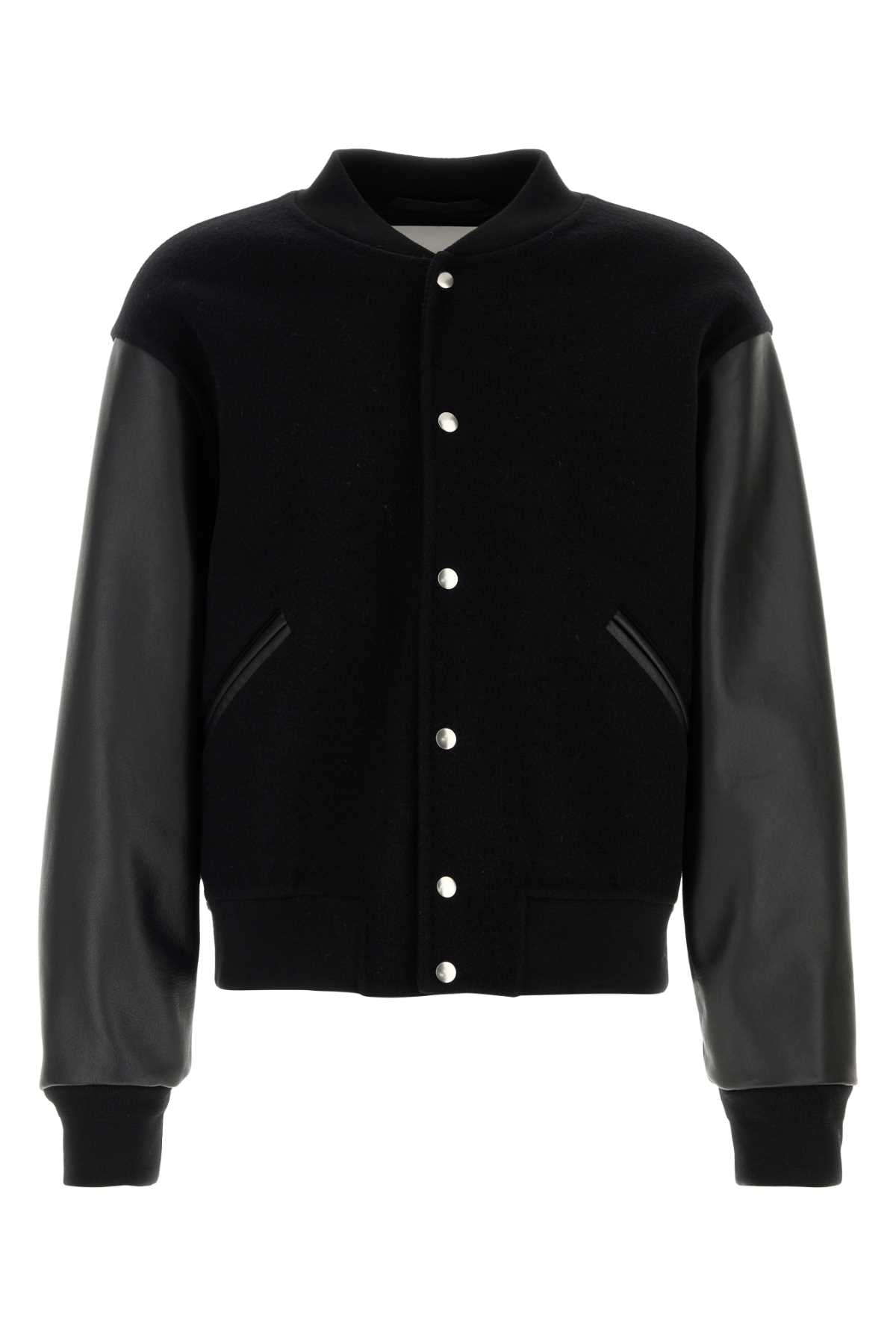 Jil Sander Men Black Wool Bomber Jacket JIL SANDER