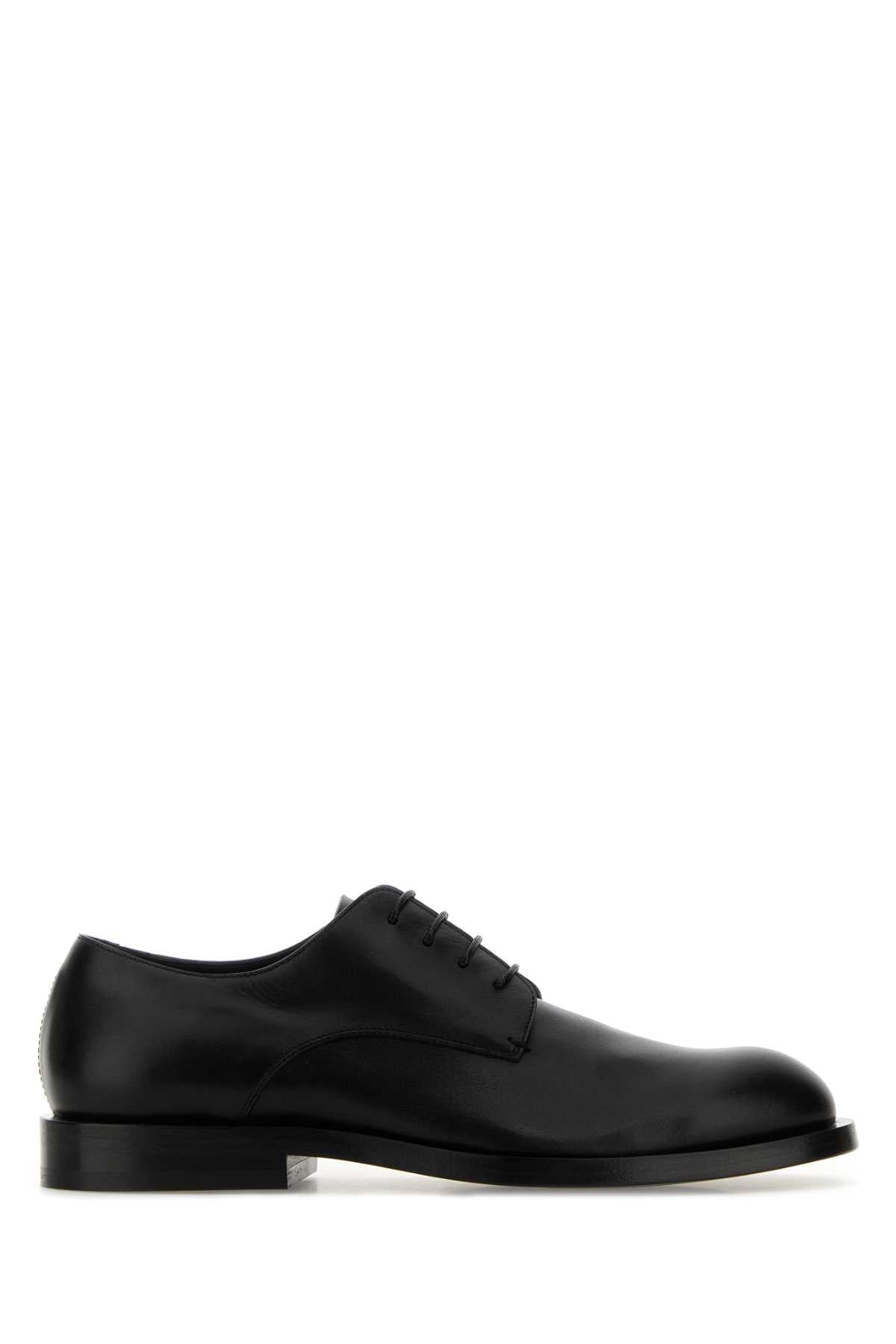 Jil Sander Men Black Leather Lace-Up Shoes JIL SANDER
