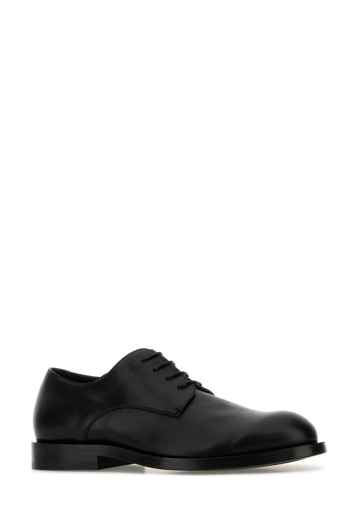 Jil Sander Men Black Leather Lace-Up Shoes JIL SANDER