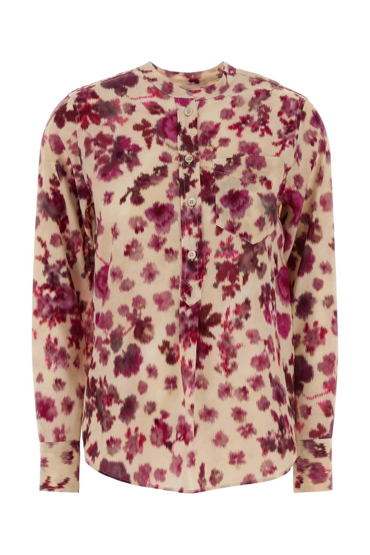 Isabel Marant Women Printed Stretch Silk Rusak Shirt ISABEL MARANT