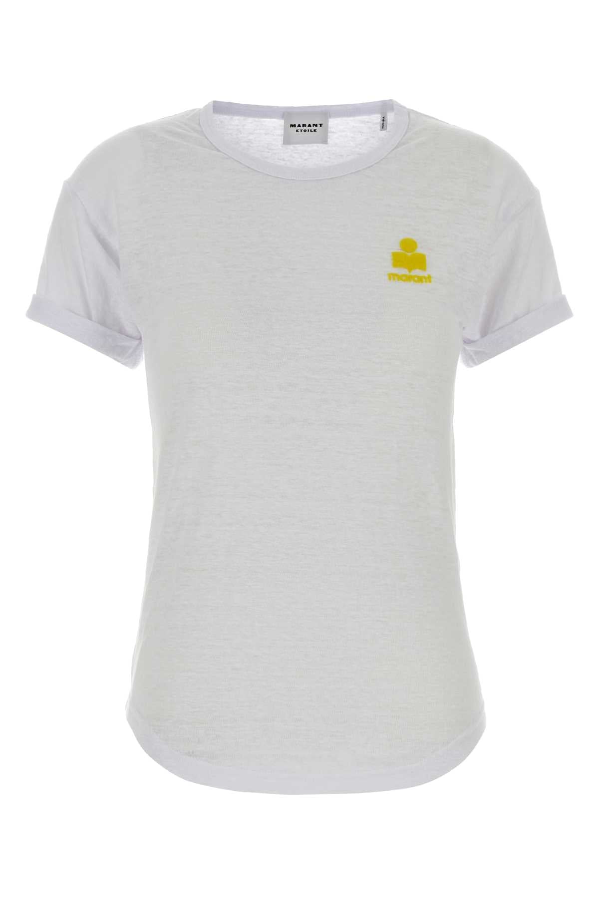 Isabel Marant Etoile Women White Linen Koldia T-Shirt ISABEL MARANT ETOILE