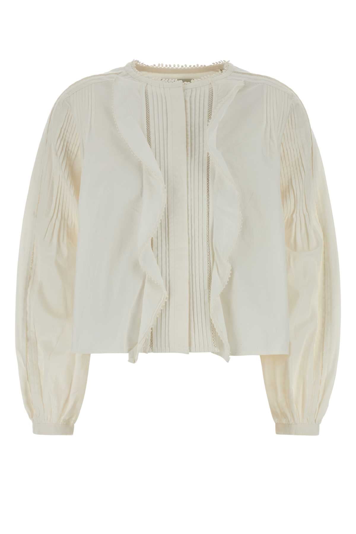 Isabel Marant Women Ivory Cotton Cubraly Blouse ISABEL MARANT