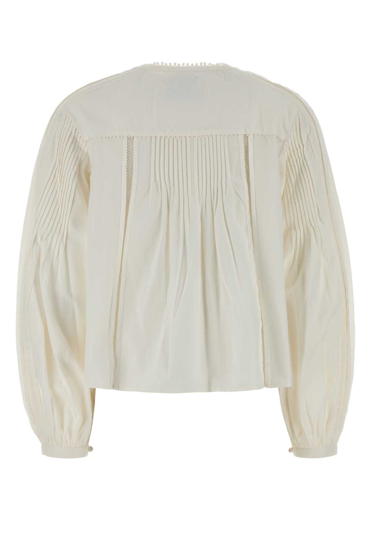 Isabel Marant Women Ivory Cotton Cubraly Blouse ISABEL MARANT