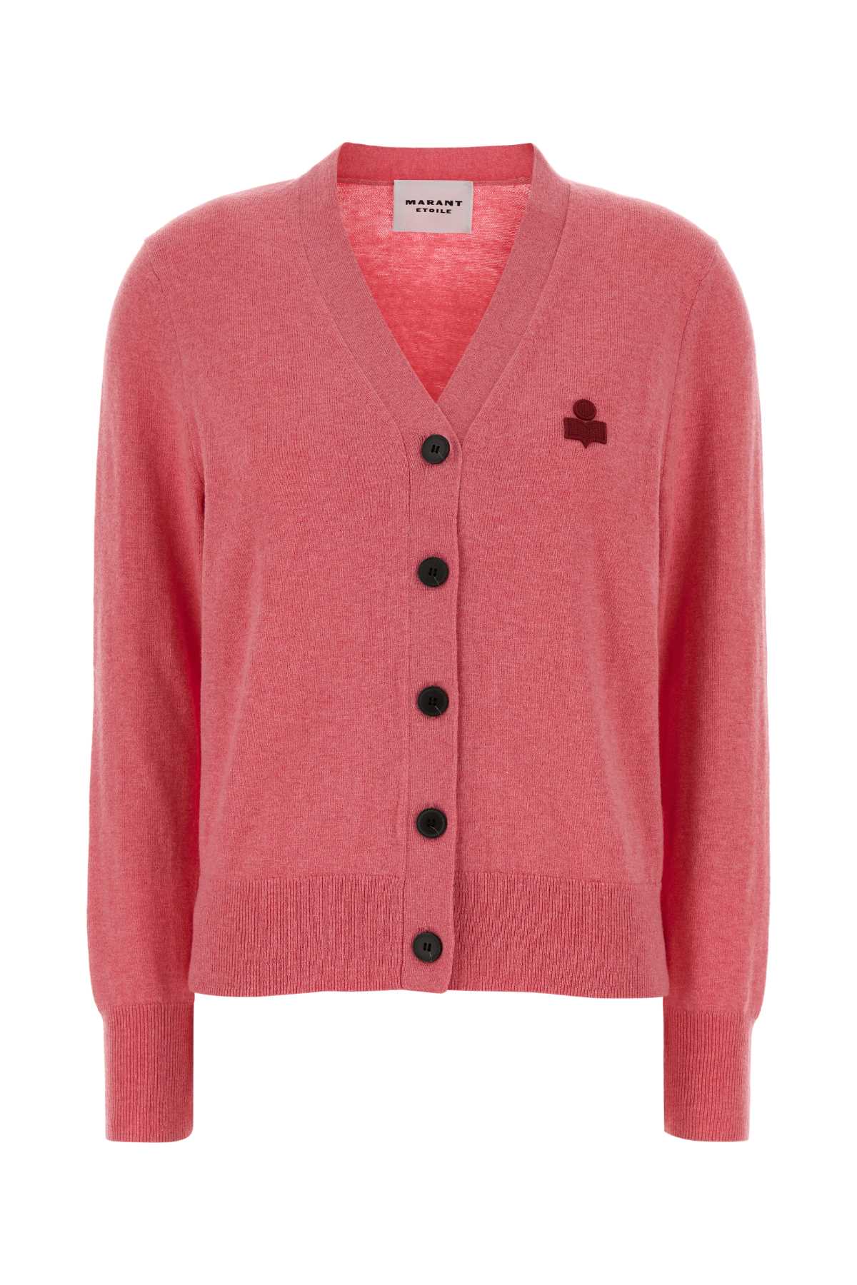 Isabel Marant Etoile Women Dark Pink Cotton Blend Karina Cardigan ISABEL MARANT ETOILE
