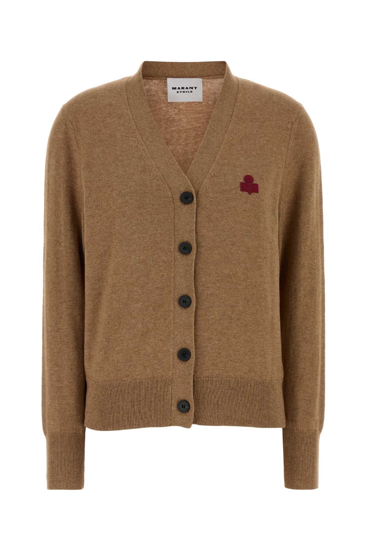 Isabel Marant Etoile Women Camel Cotton Blend Karina Cardigan