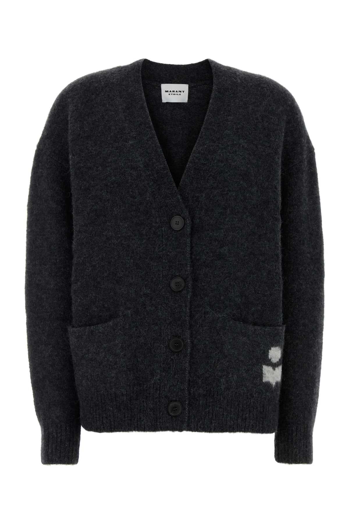 Isabel Marant Etoile Women Dark Grey Alpaca Blend Eborah Cardigan ISABEL MARANT ETOILE