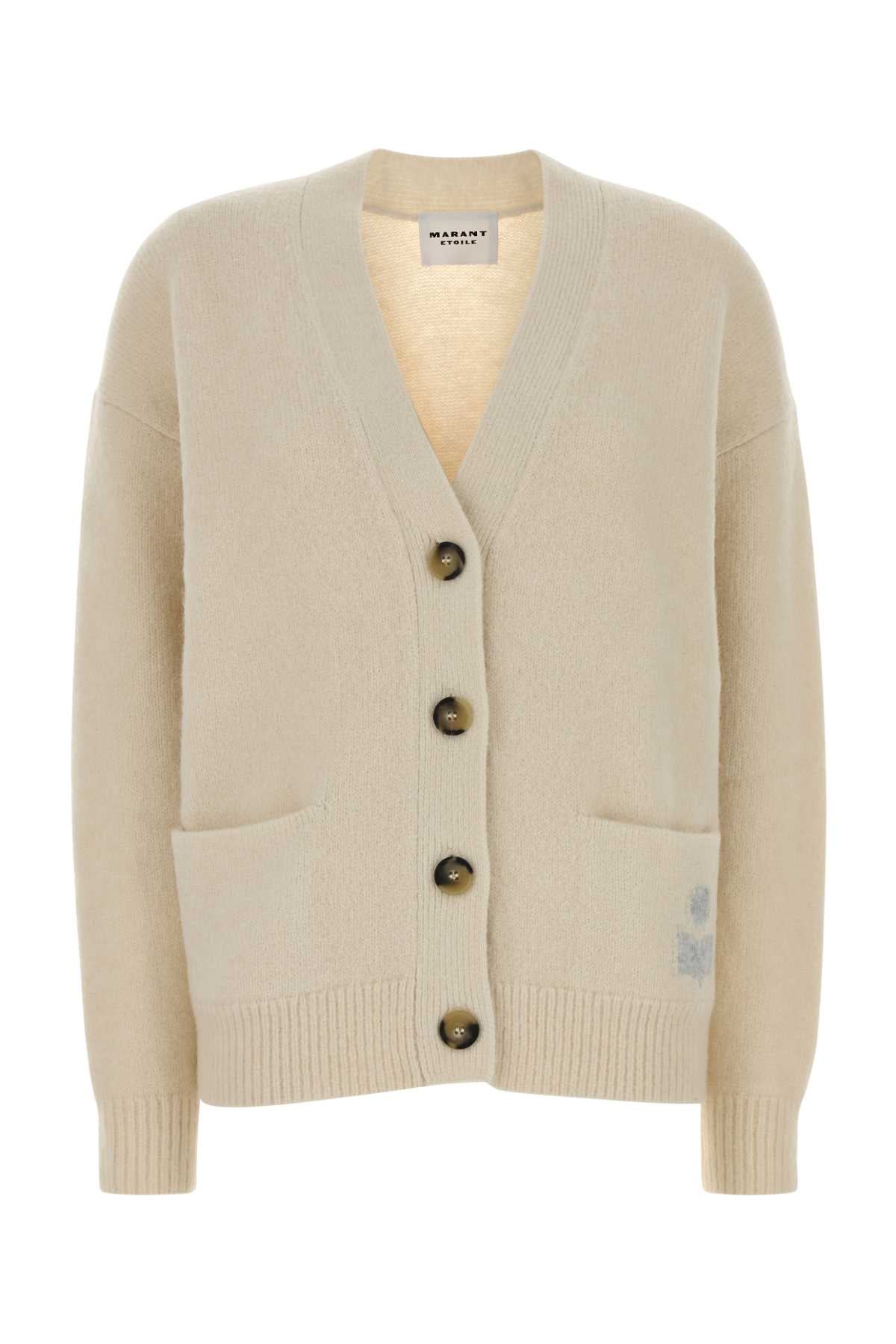Isabel Marant Etoile Women Ivory Alpaca Blend Eborah Cardigan ISABEL MARANT ETOILE