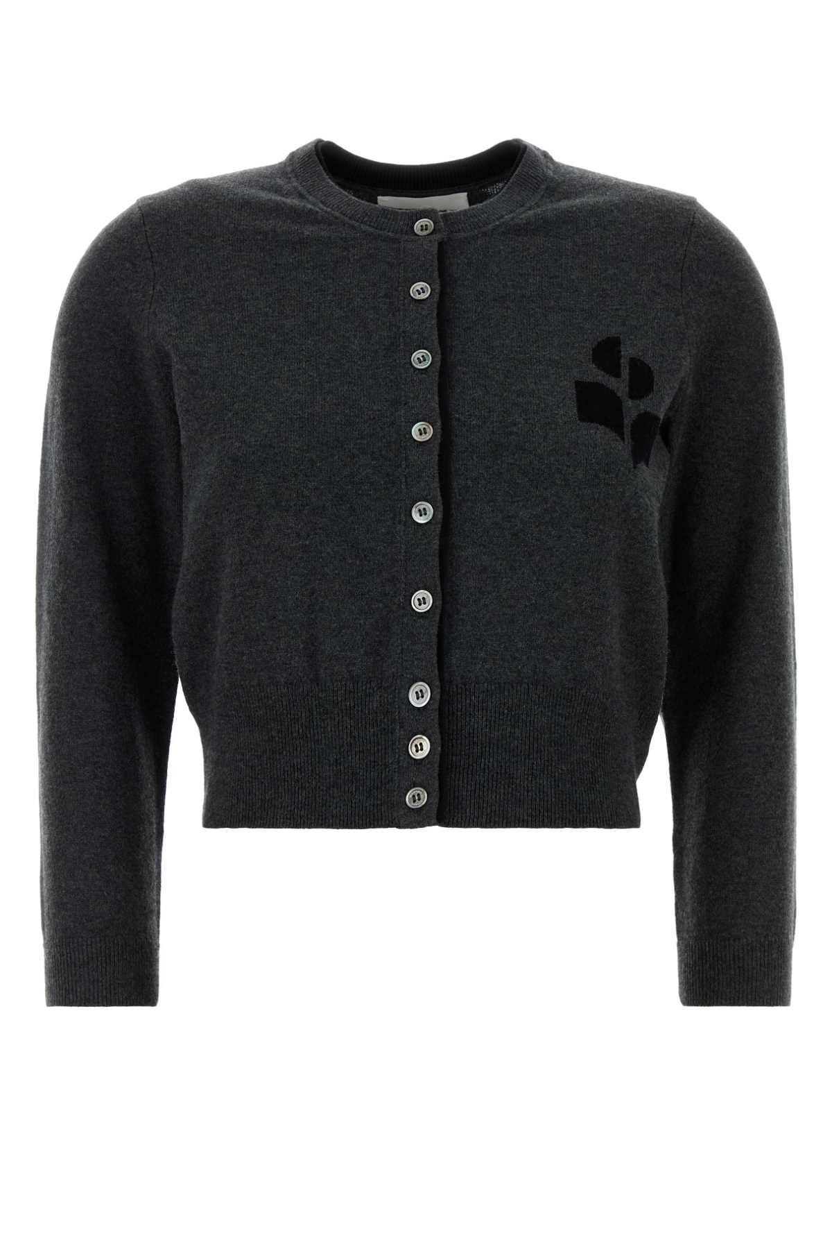 Isabel Marant Etoile Women Charcoal Cotton Blend Lona Cardigan ISABEL MARANT ETOILE