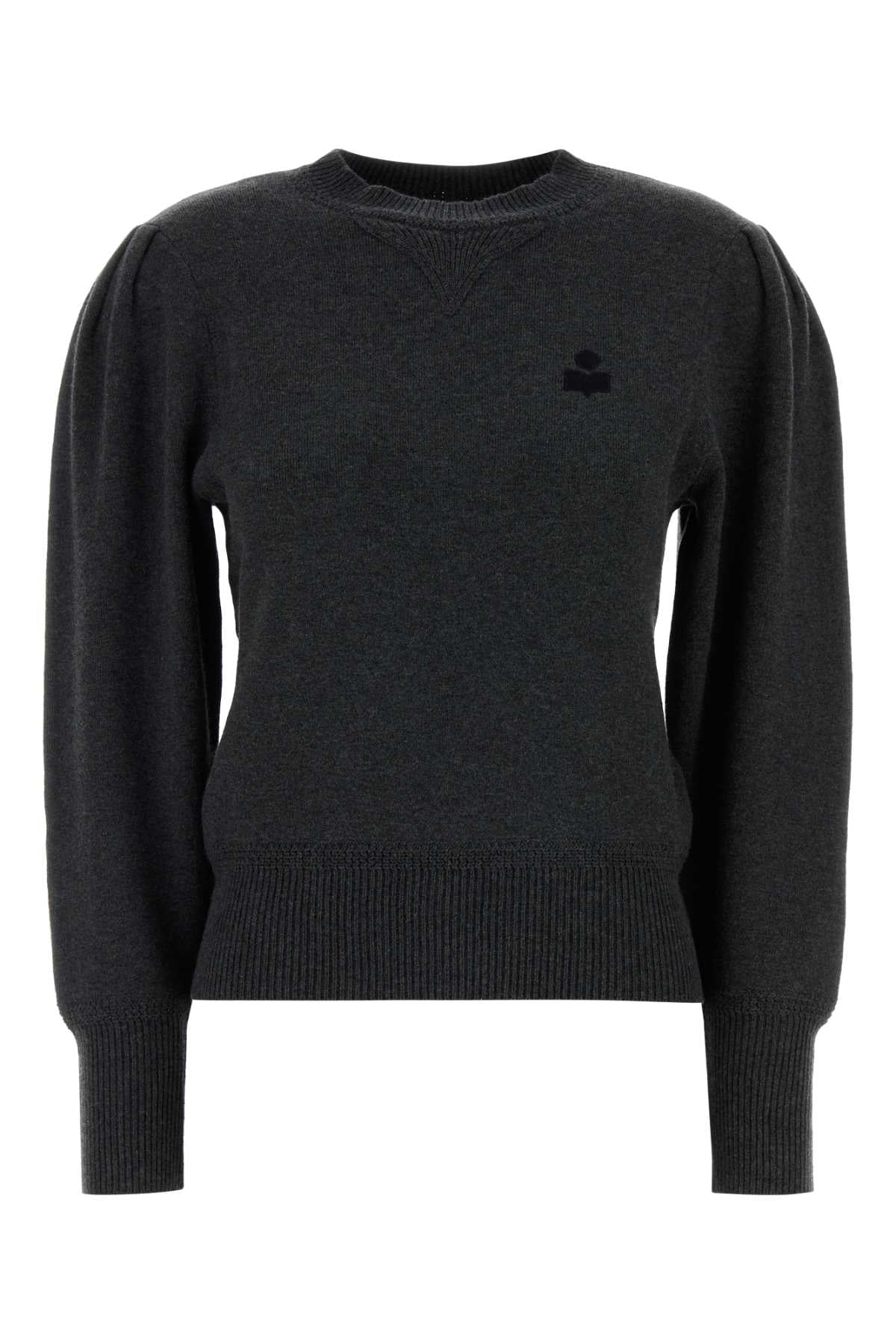 Isabel Marant Etoile Women Charcoal Stretch Cotton Blend Kelaya Sweater ISABEL MARANT ETOILE