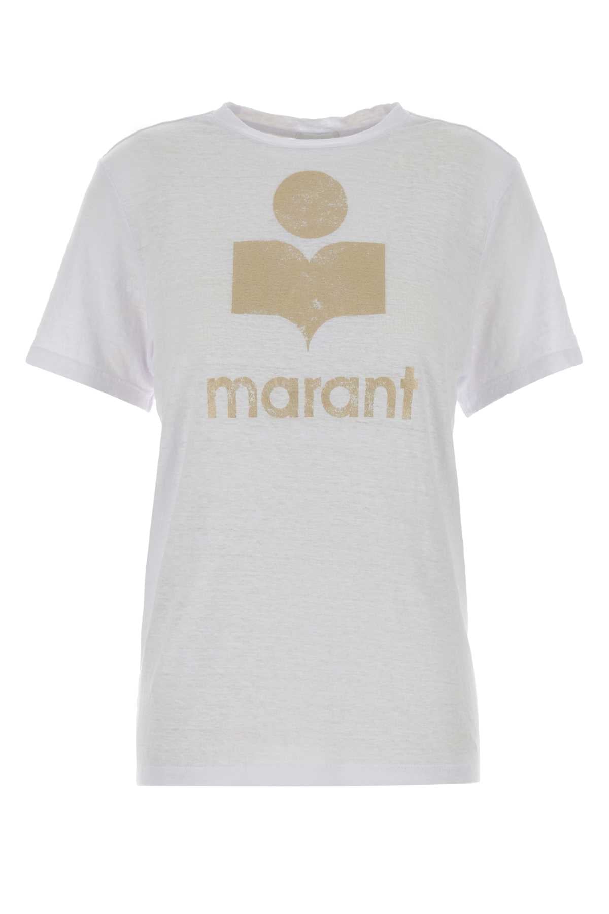Isabel Marant Etoile Women White Linen Zewel T-Shirt