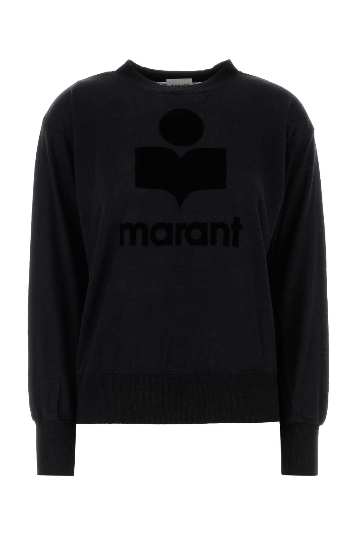 Isabel Marant Etoile Women Black Linen Klowia T-Shirt ISABEL MARANT ETOILE